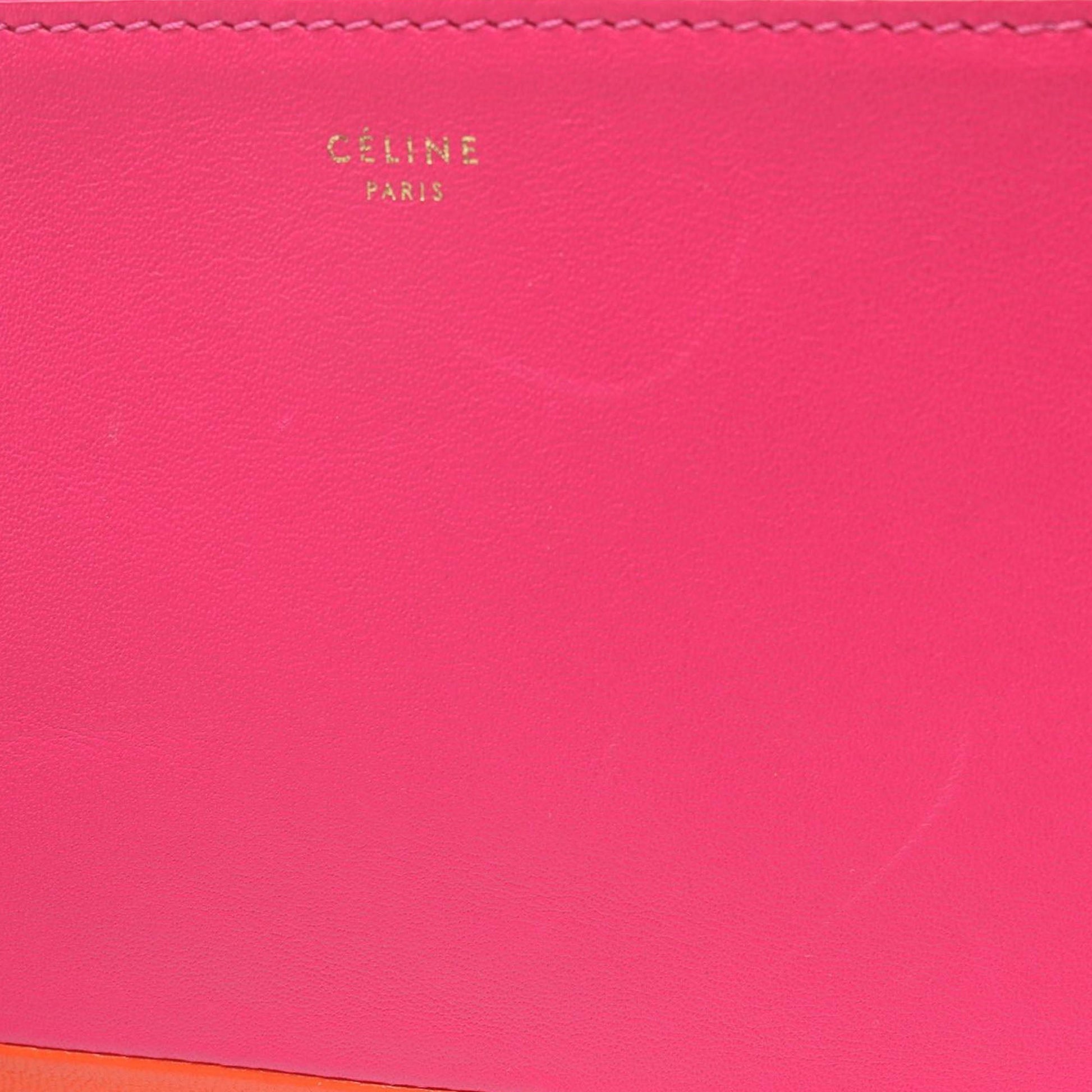 Celine Bicolor Lambskin Solo Clutch