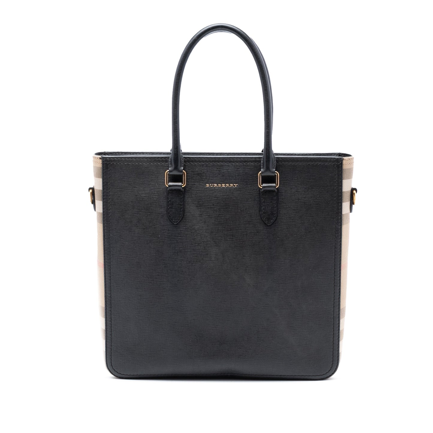 Burberry Leather and Mega Check Canvas Banwell Tote