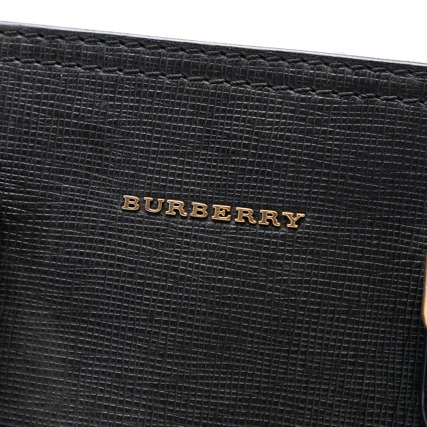 Burberry Leather and Mega Check Canvas Banwell Tote