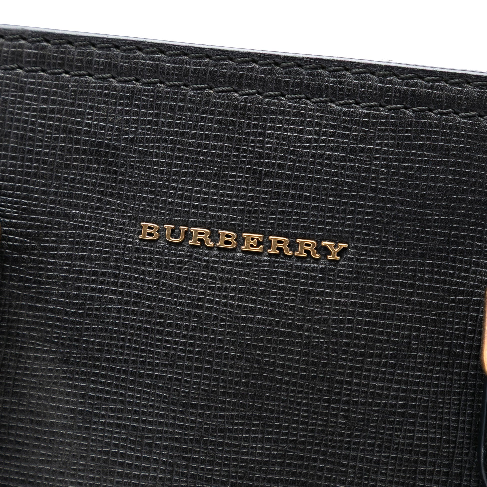 Burberry Leather and Mega Check Canvas Banwell Tote