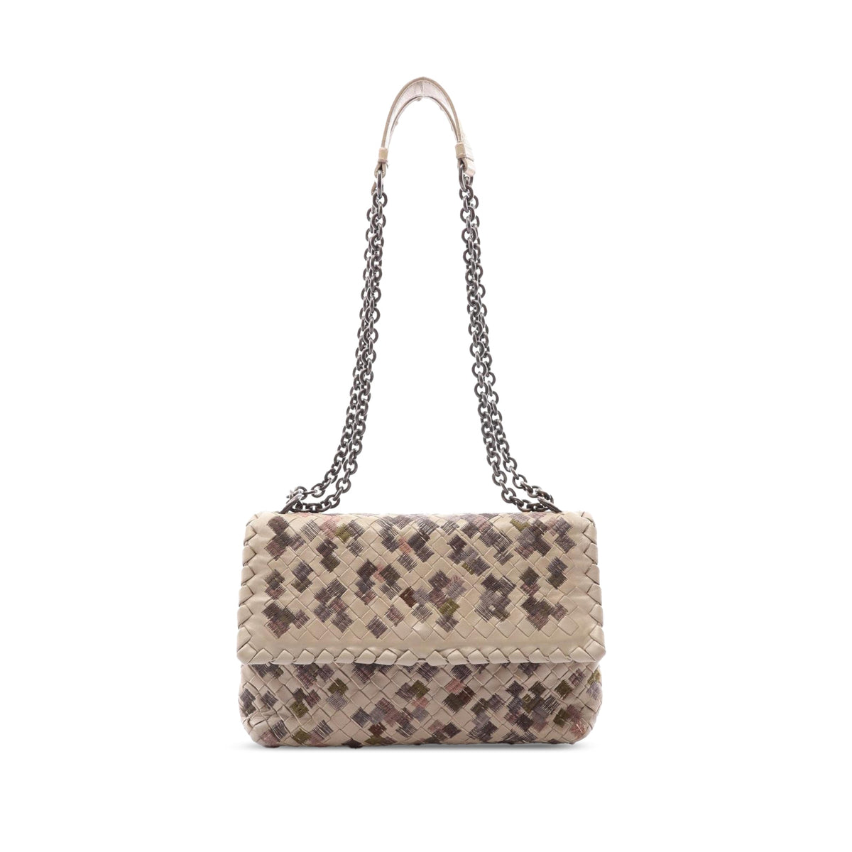 Bottega Veneta Small Nappa Intrecciato Embroidered Olimpia Shoulder Bag — Brown