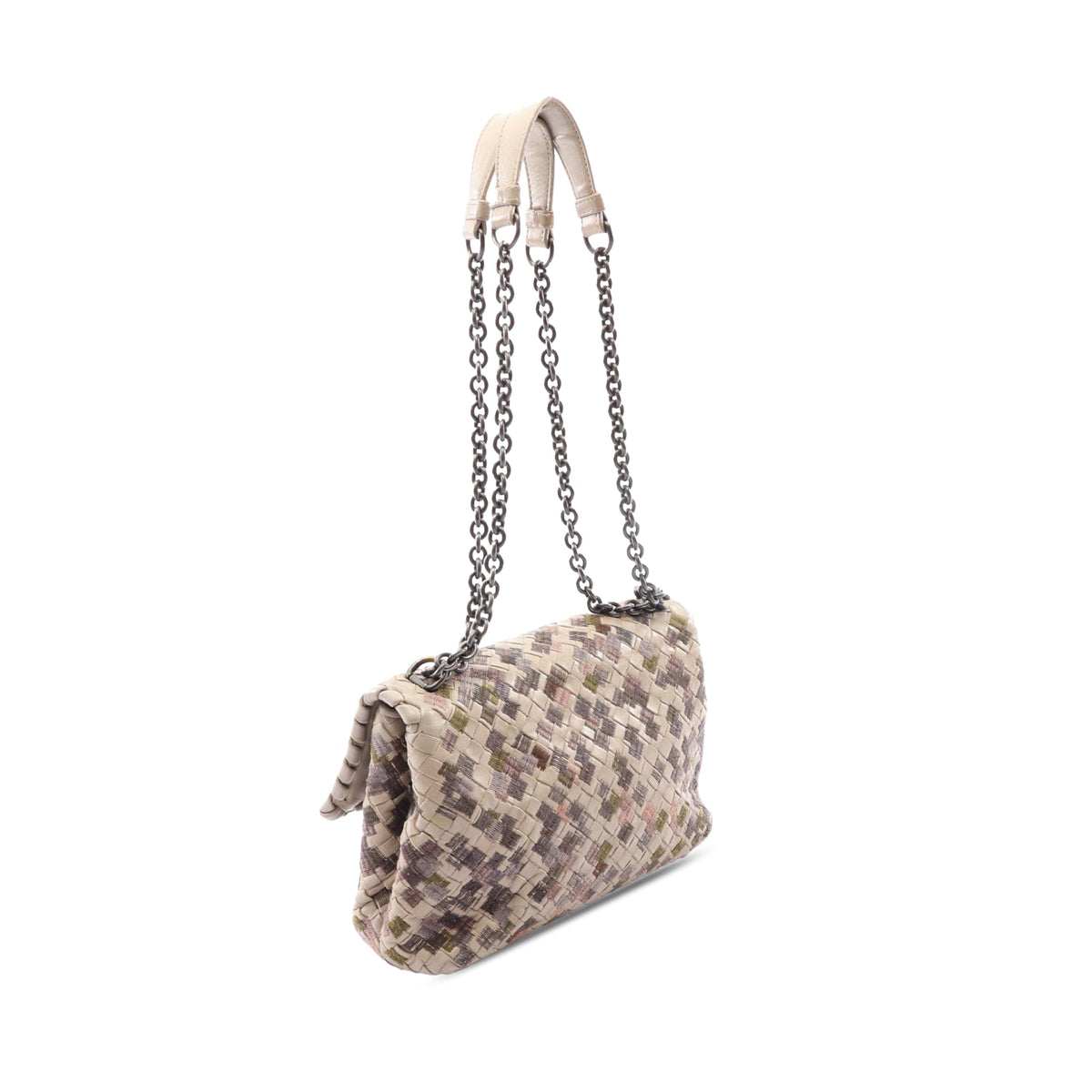 Bottega Veneta Small Nappa Intrecciato Embroidered Olimpia Shoulder Bag — Brown
