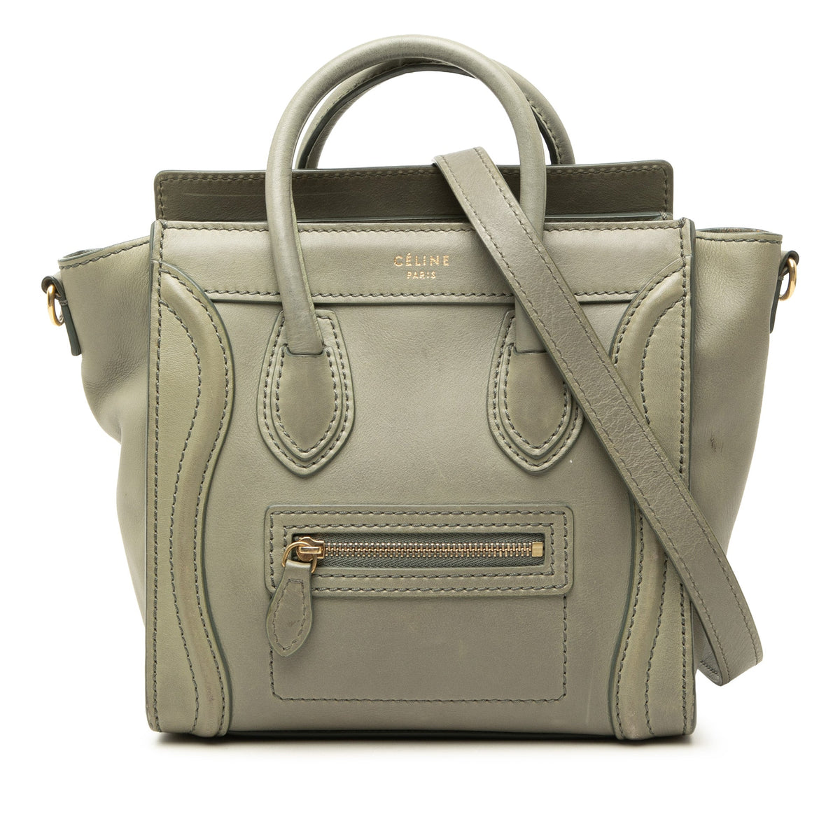 Celine Nano Leather Luggage Tote