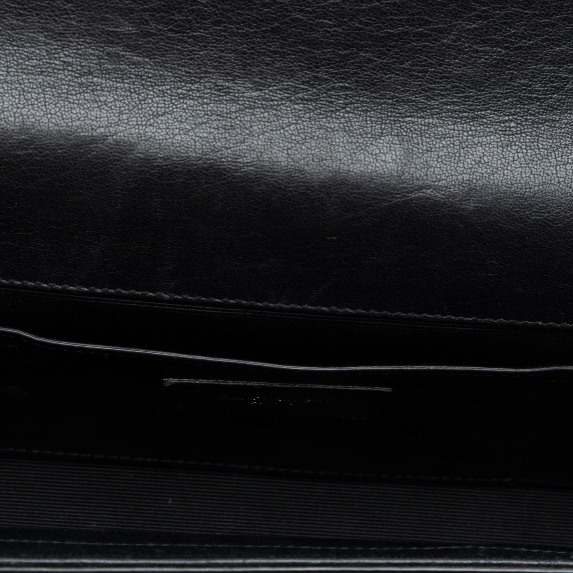 Leather Monogram Crystal Studded Cassandre Clutch