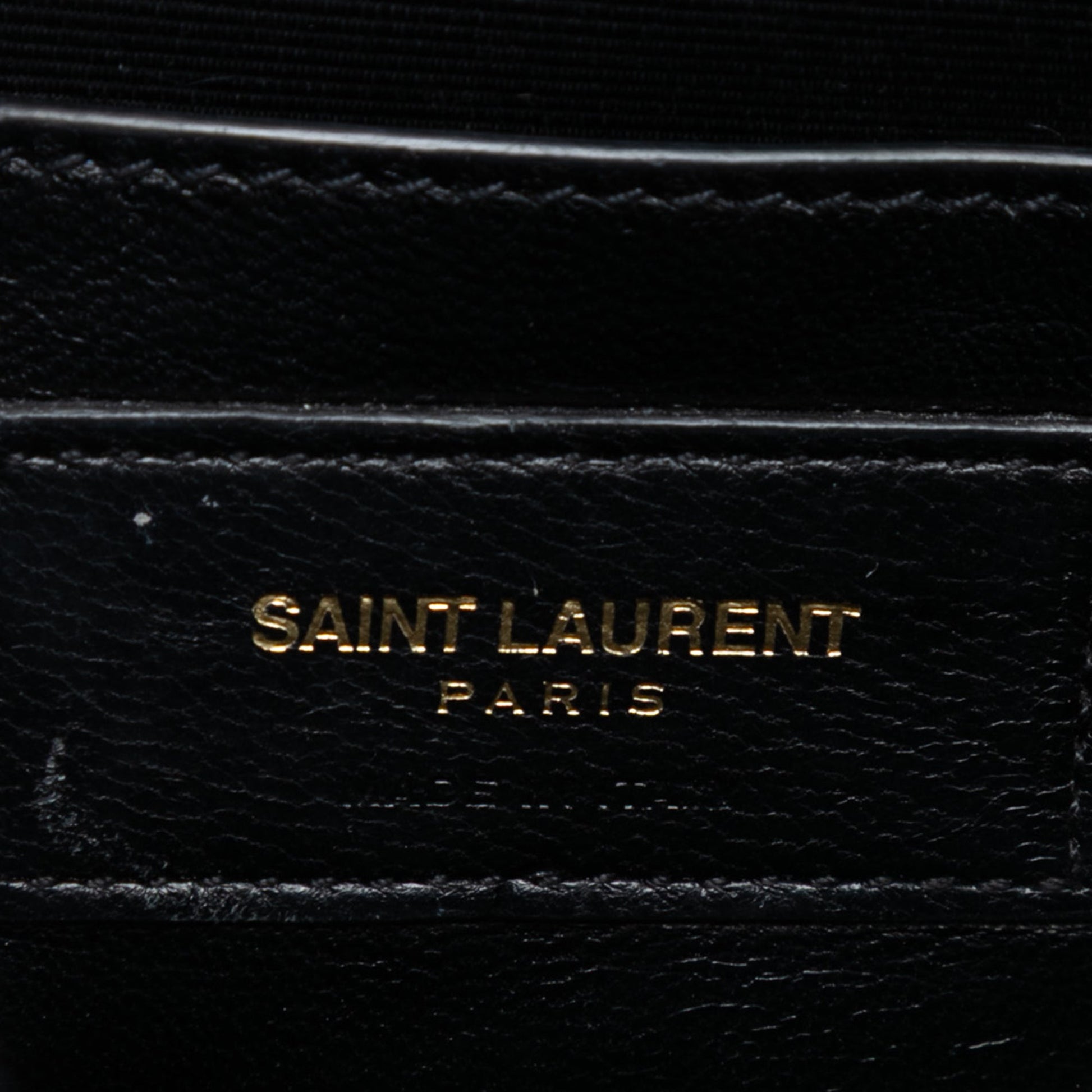 Leather Monogram Crystal Studded Cassandre Clutch