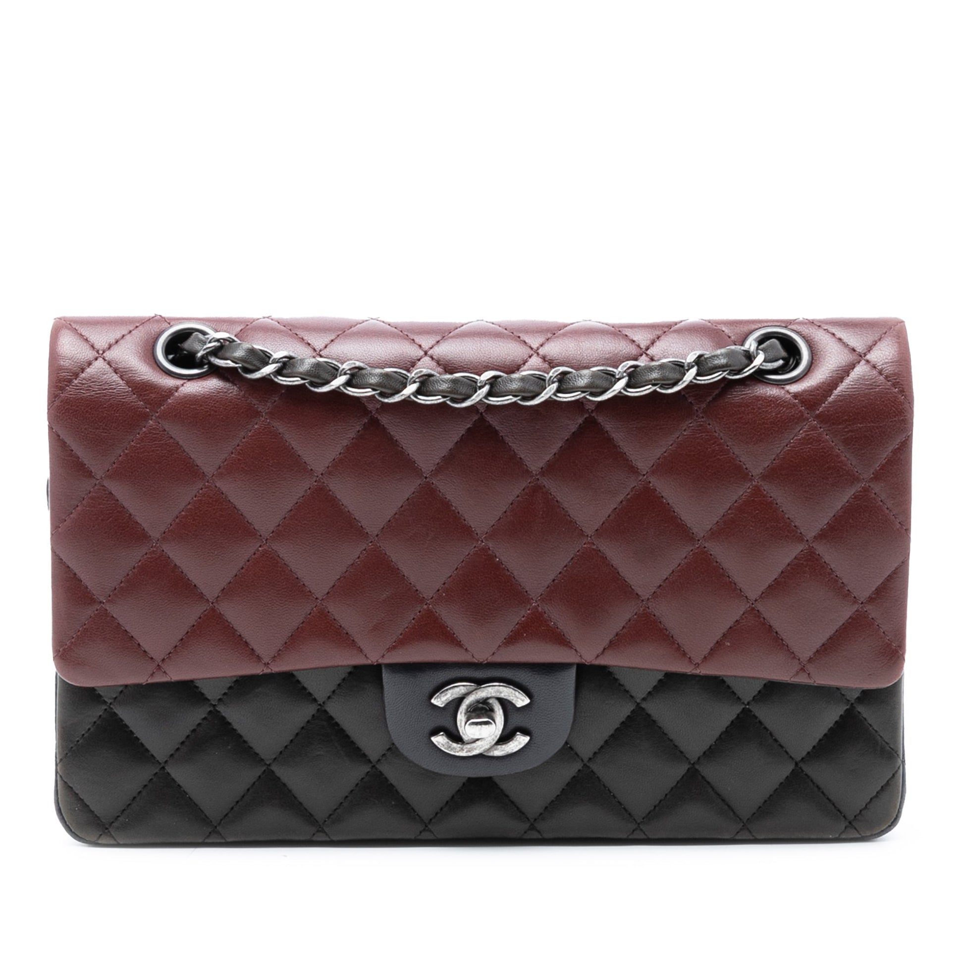 Chanel Medium Classic Tricolor Lambskin Double Flap