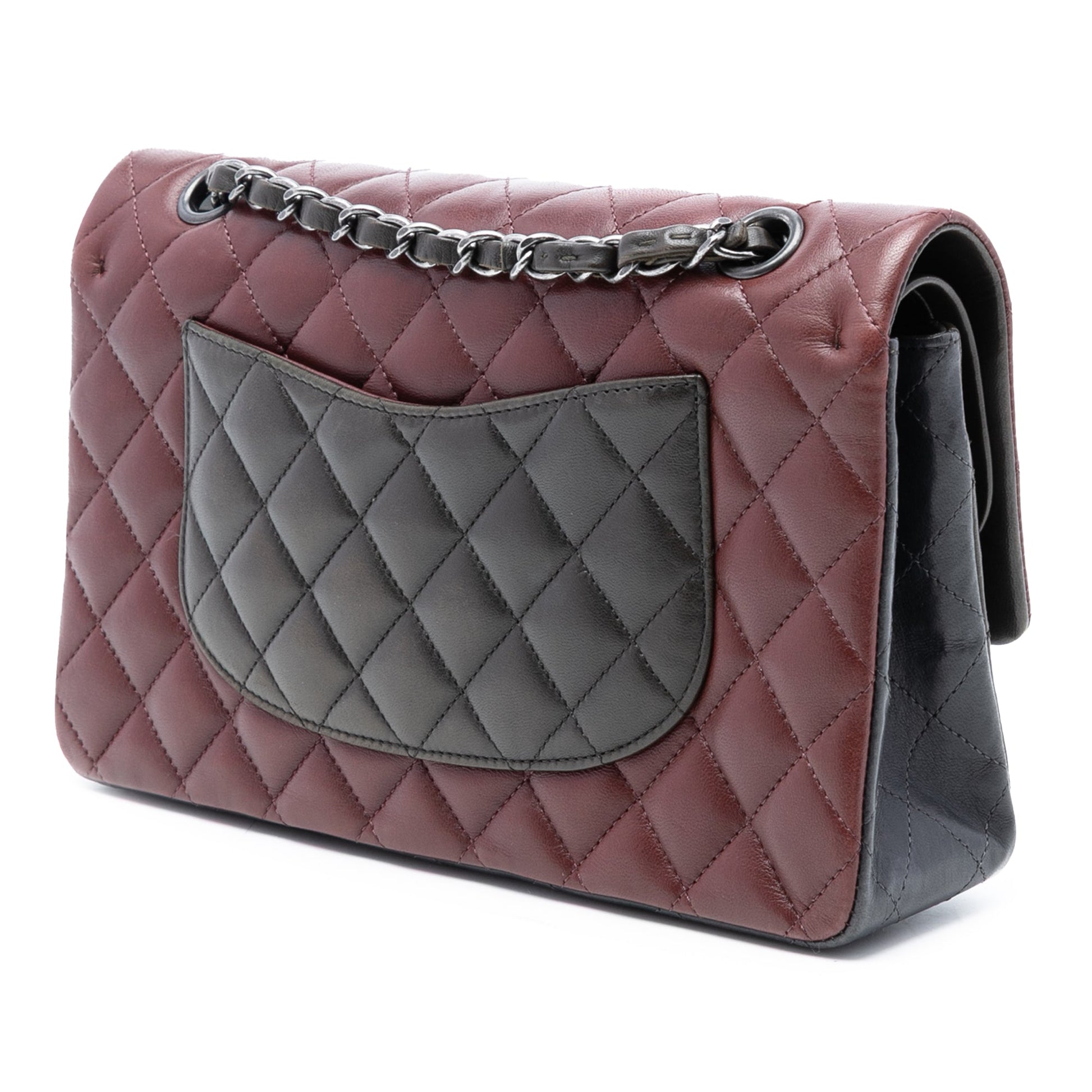 Chanel Medium Classic Tricolor Lambskin Double Flap