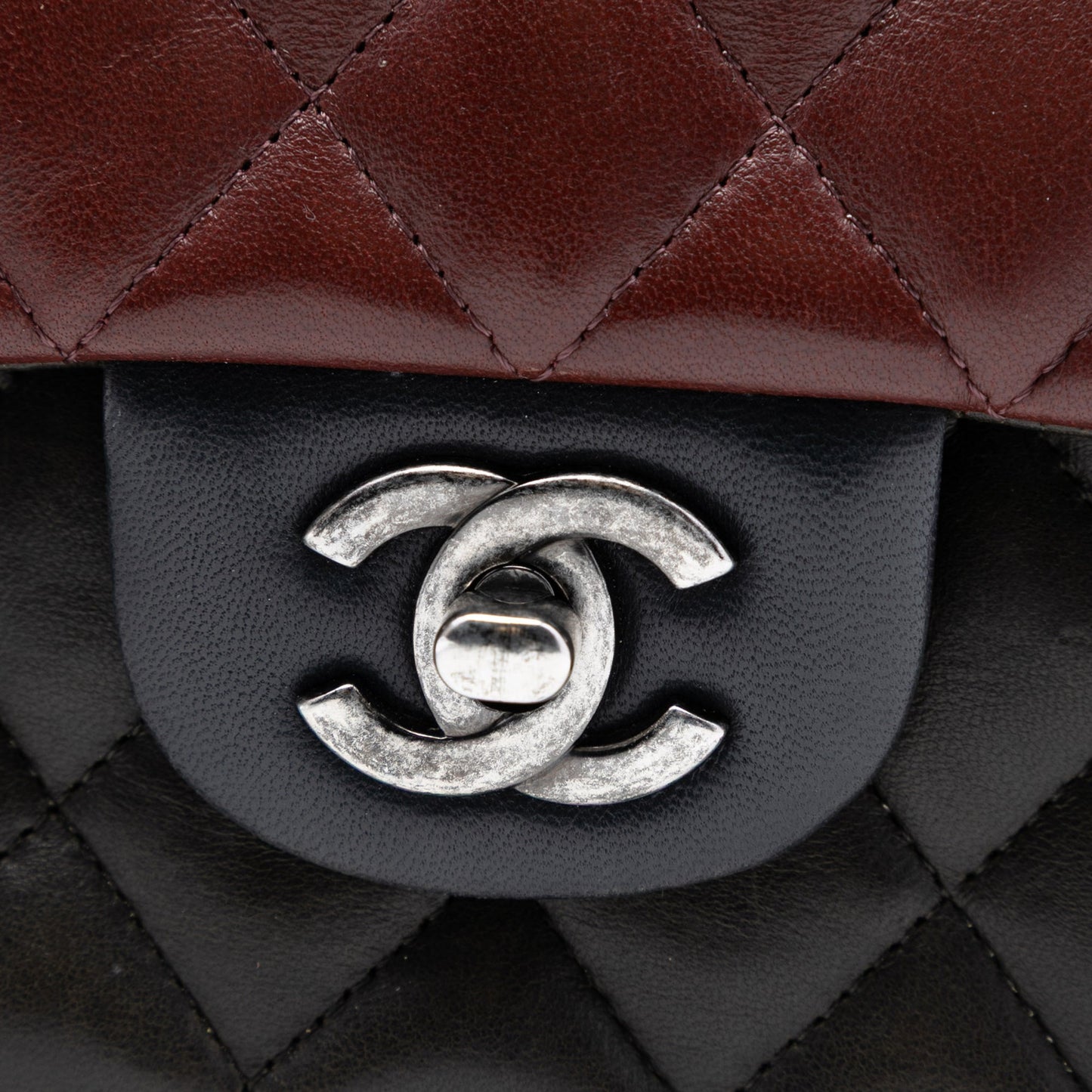 Chanel Medium Classic Tricolor Lambskin Double Flap
