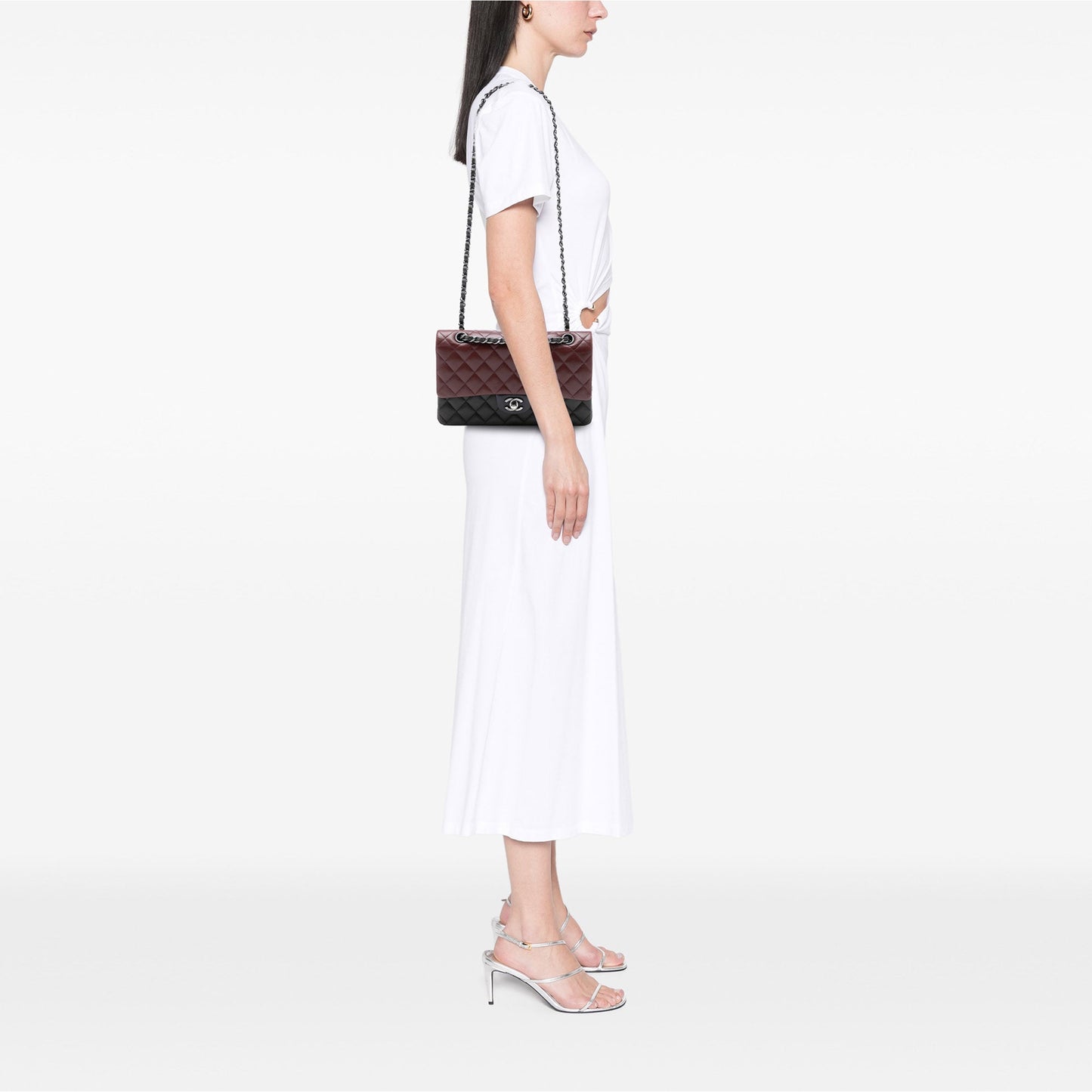 Chanel Medium Classic Tricolor Lambskin Double Flap