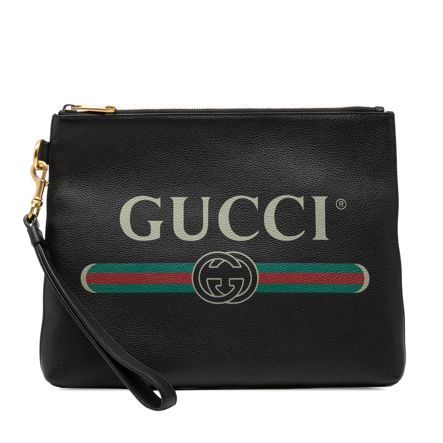 Gucci Leather Logo Clutch