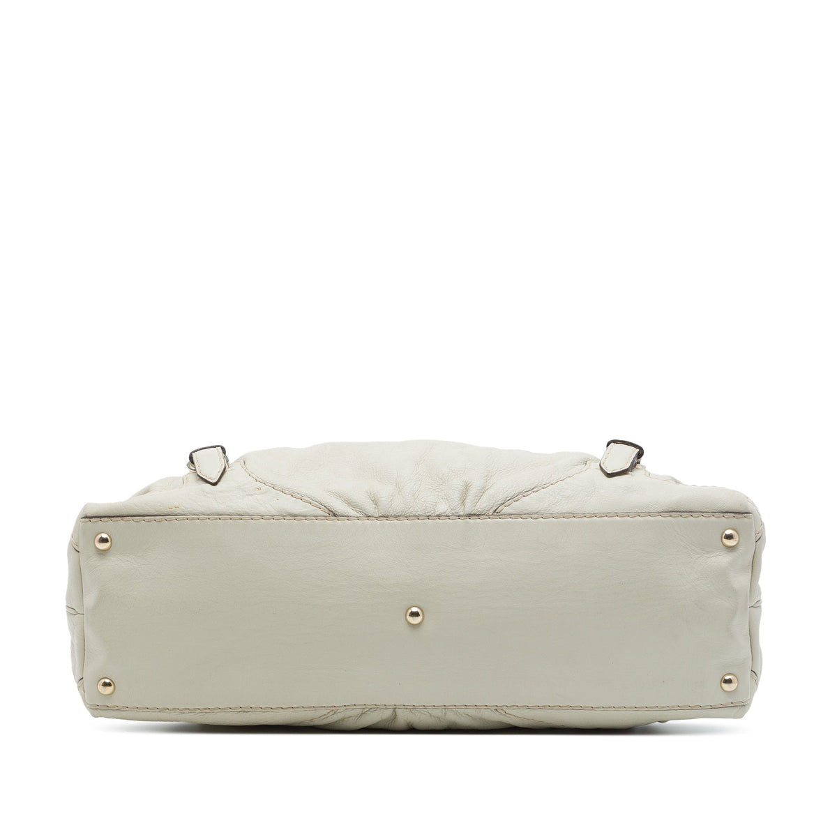Gucci Medium Calfskin Horsebit Nail Handbag — White