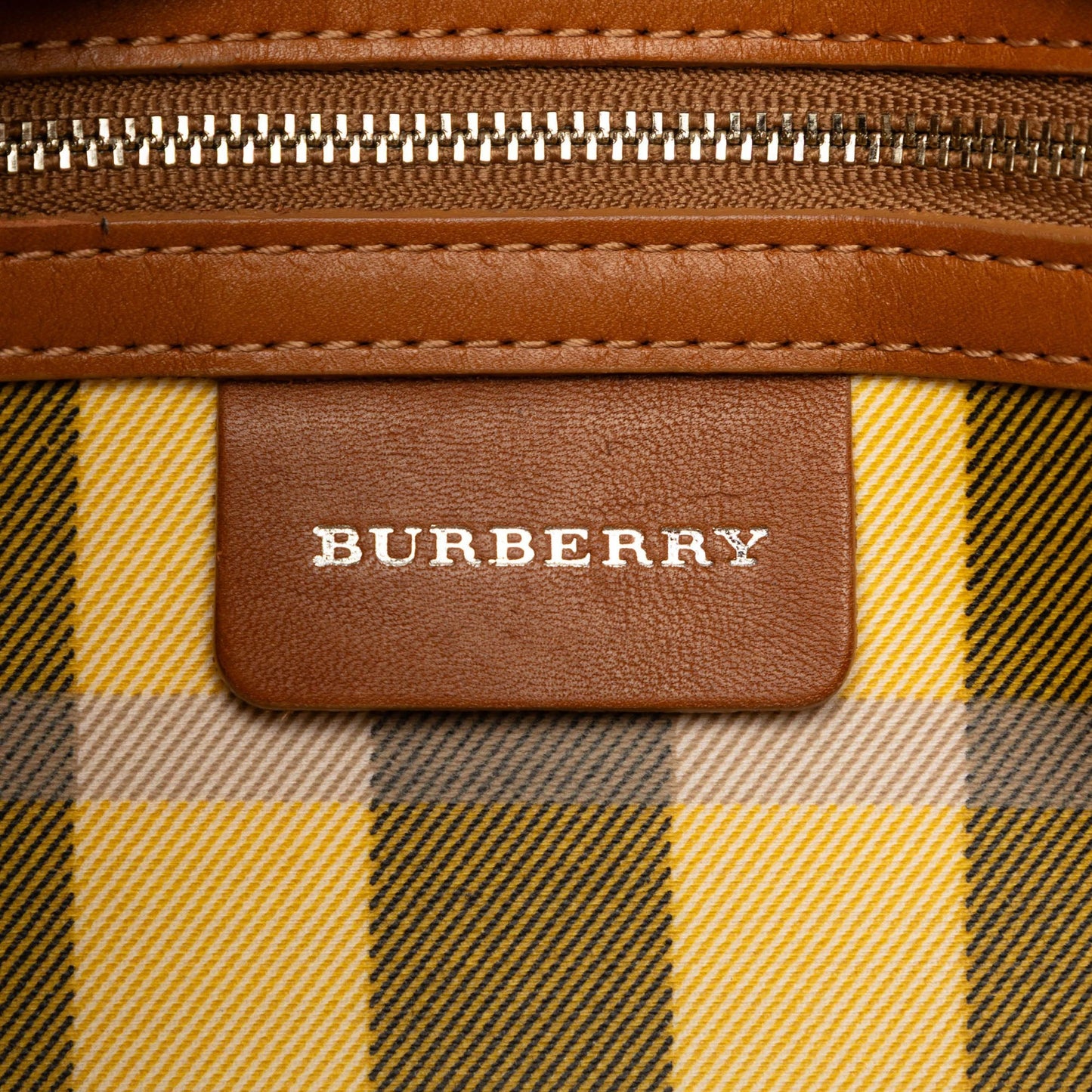Burberry Straw and Leather Handbag