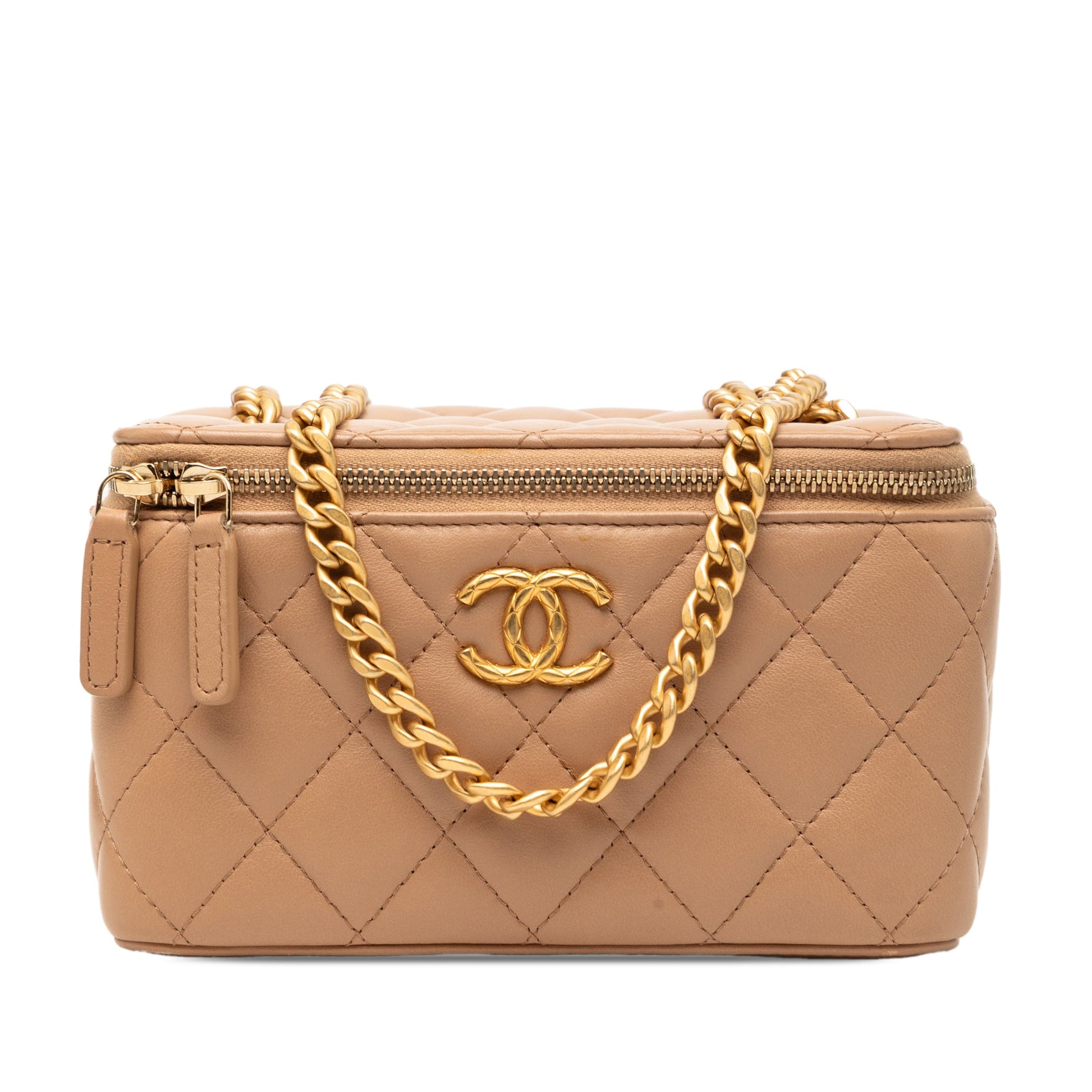 Chanel Small Quilted Lambskin Pillow Crush Vanity Case with Chain