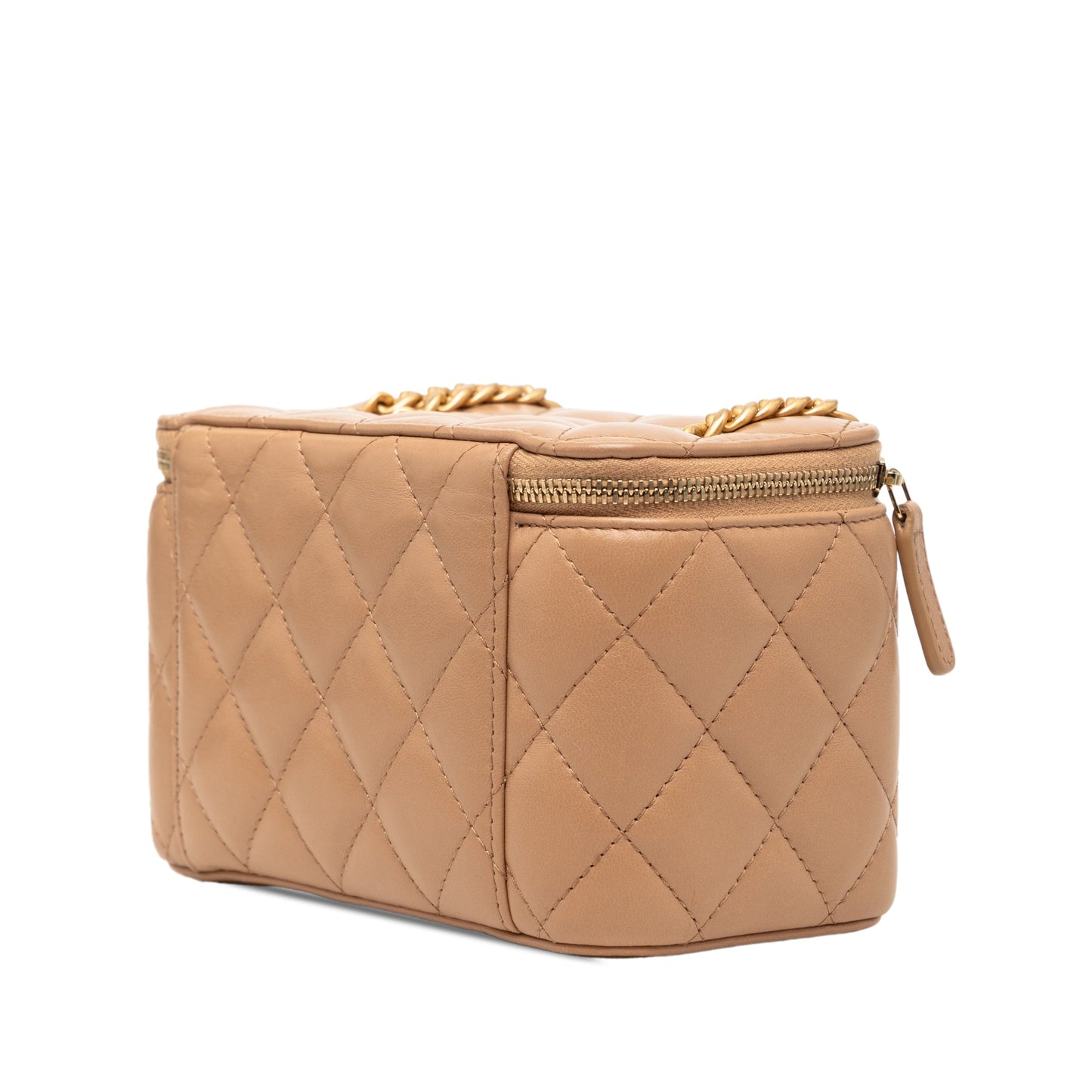 Chanel Small Quilted Lambskin Pillow Crush Vanity Case with Chain
