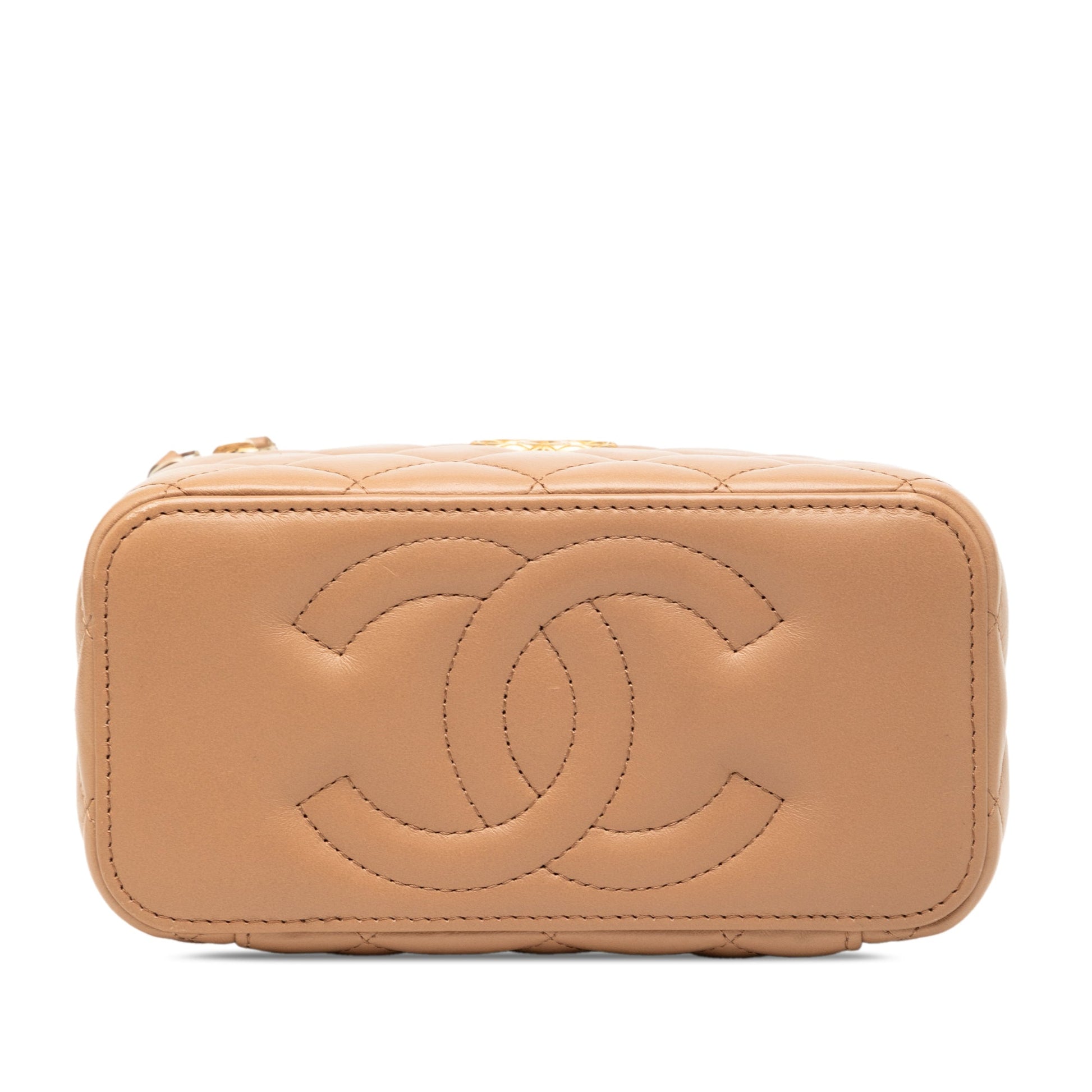 Chanel Small Quilted Lambskin Pillow Crush Vanity Case with Chain