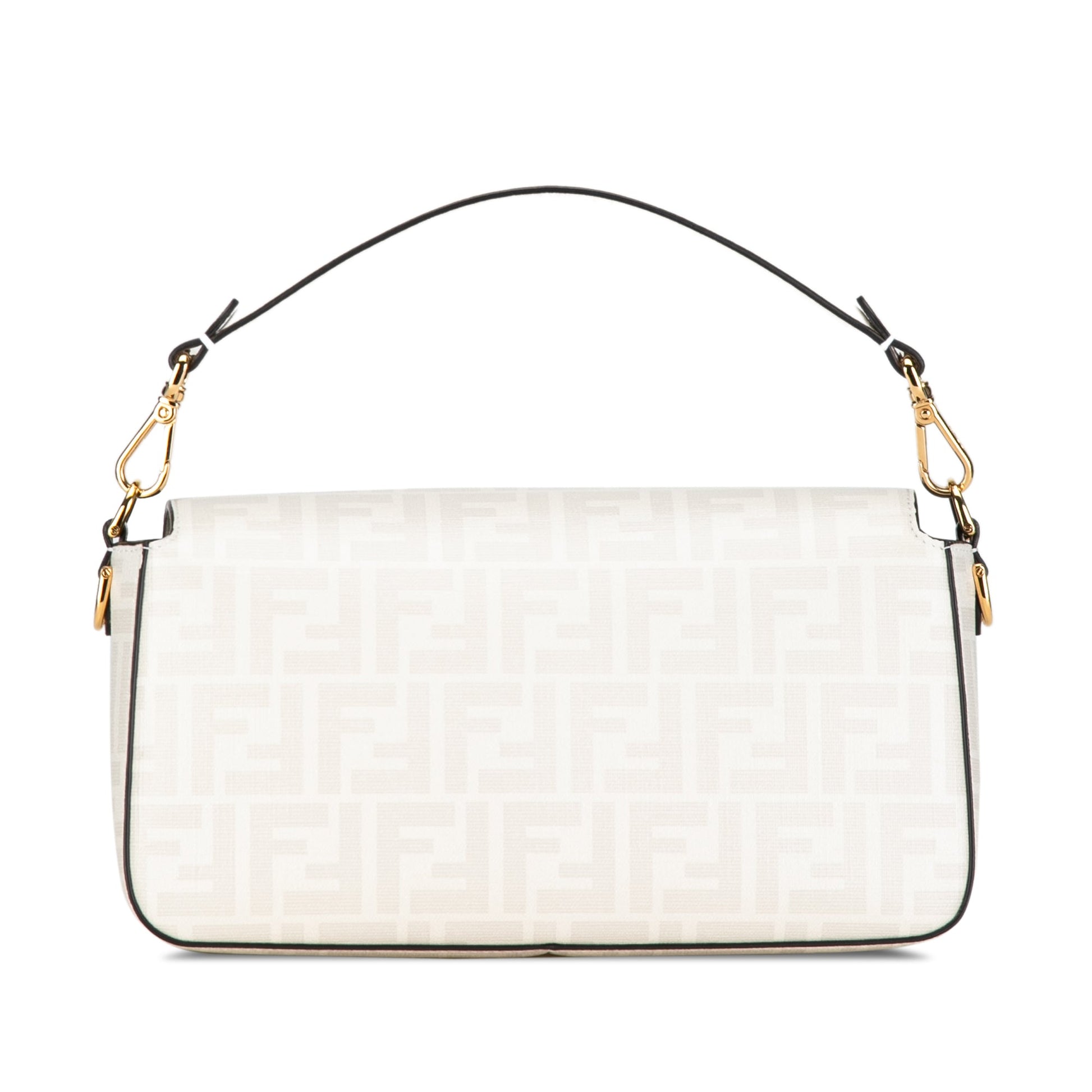 Fendi Zucca Graphic Print Coated Canvas Bikini Girls Baguette Satchel