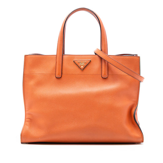 Prada Saffiano Soft Triple Pocket Tote