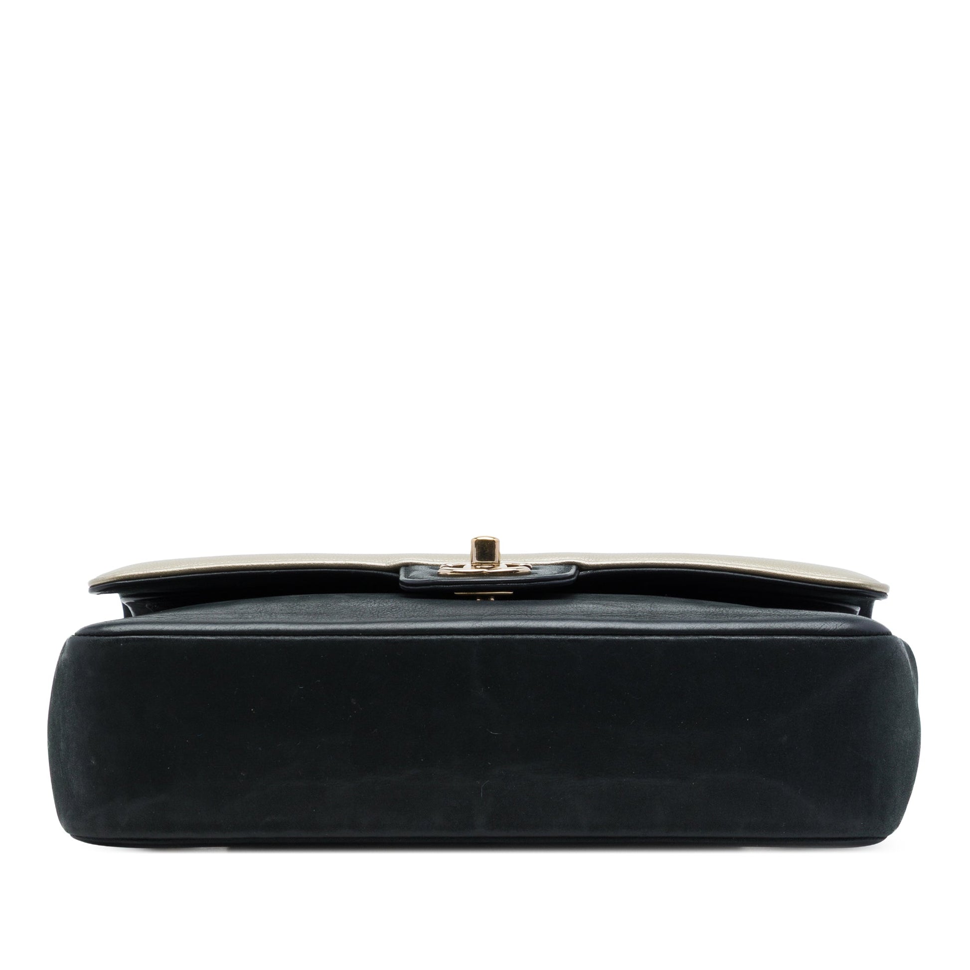 Chanel Medium Classic Bicolor Caviar and Iridescent Calfskin Double Flap