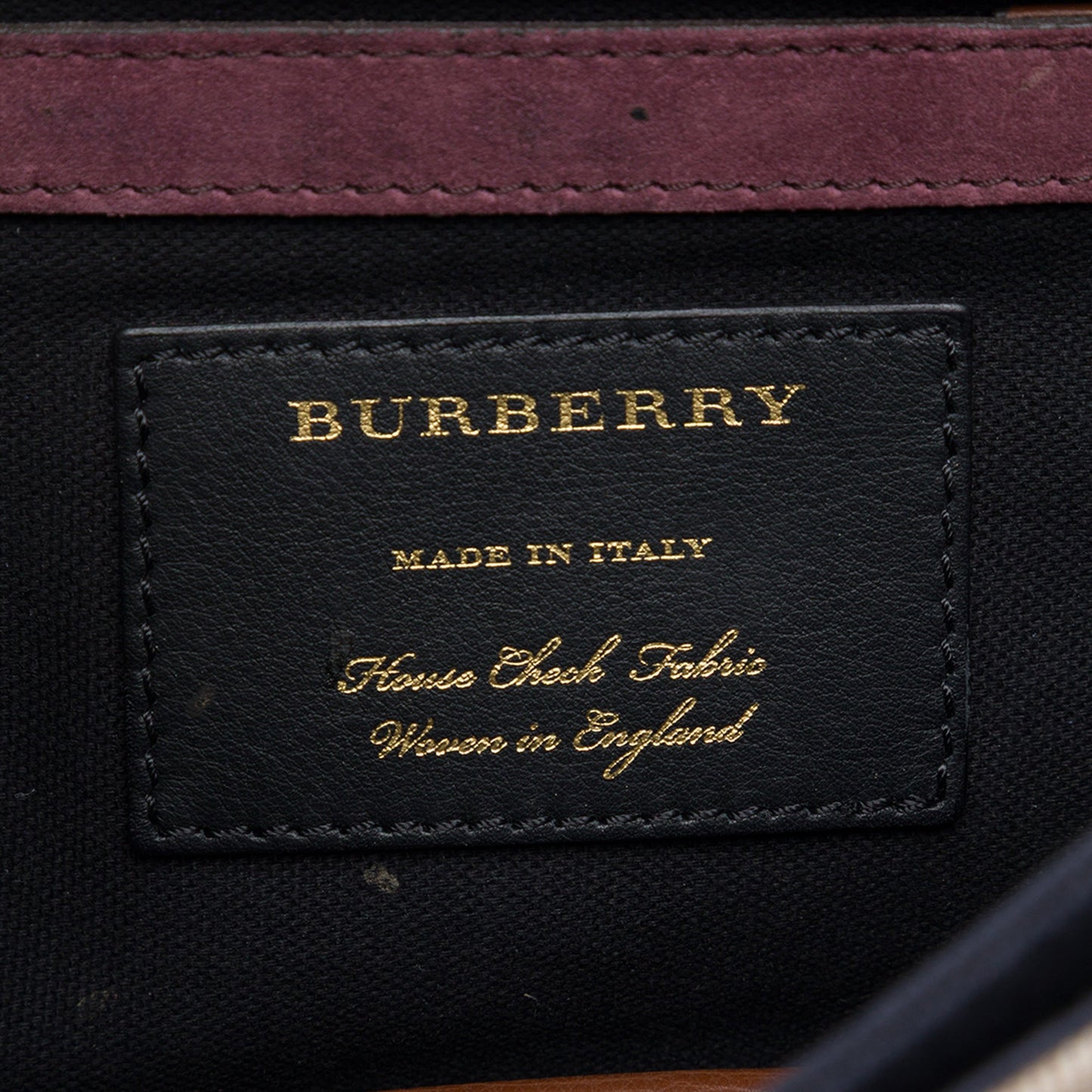 Burberry Small Leather and House Check Canvas Derby Macken Crossbody