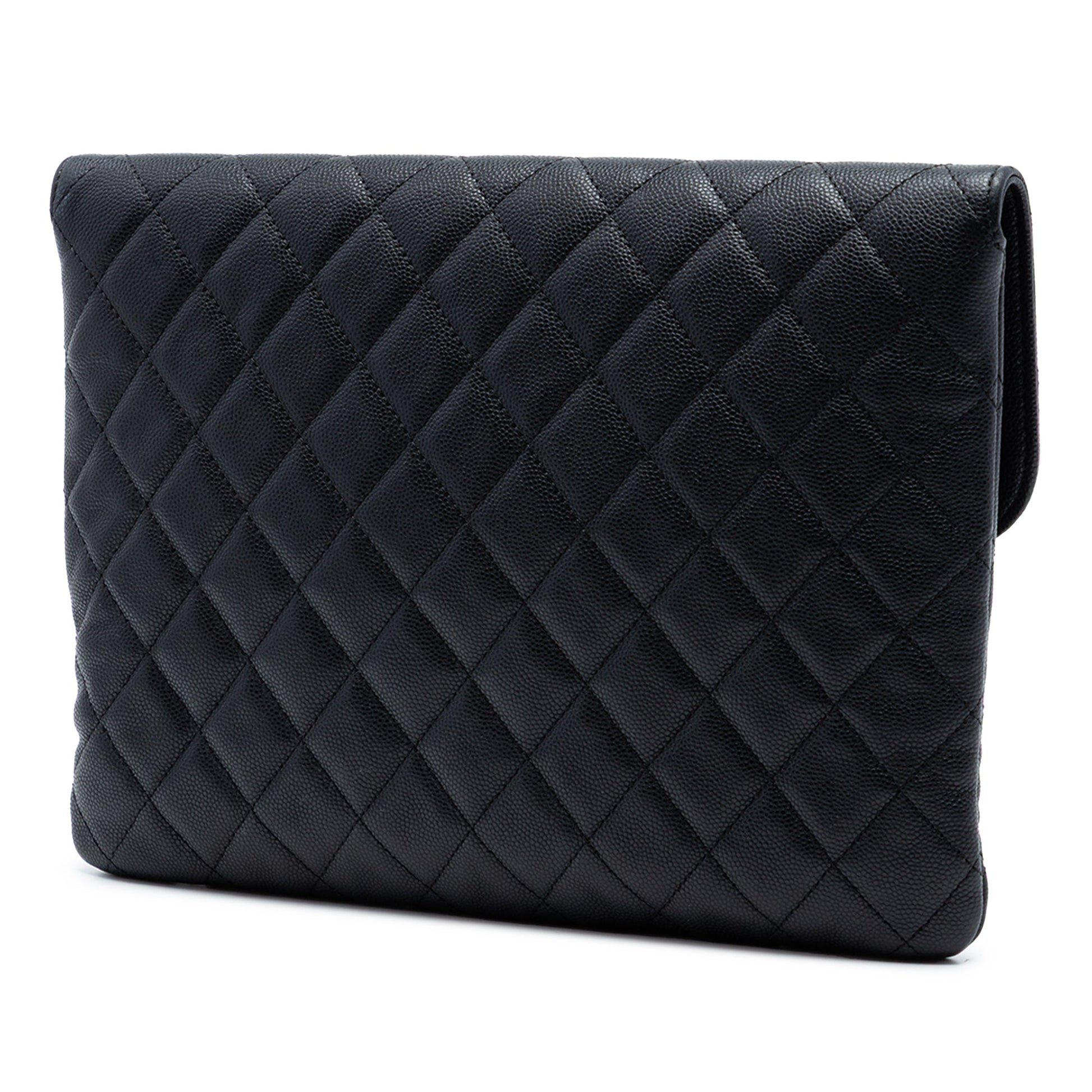 Chanel Medium Quilted Caviar Golden Class O Case Clutch