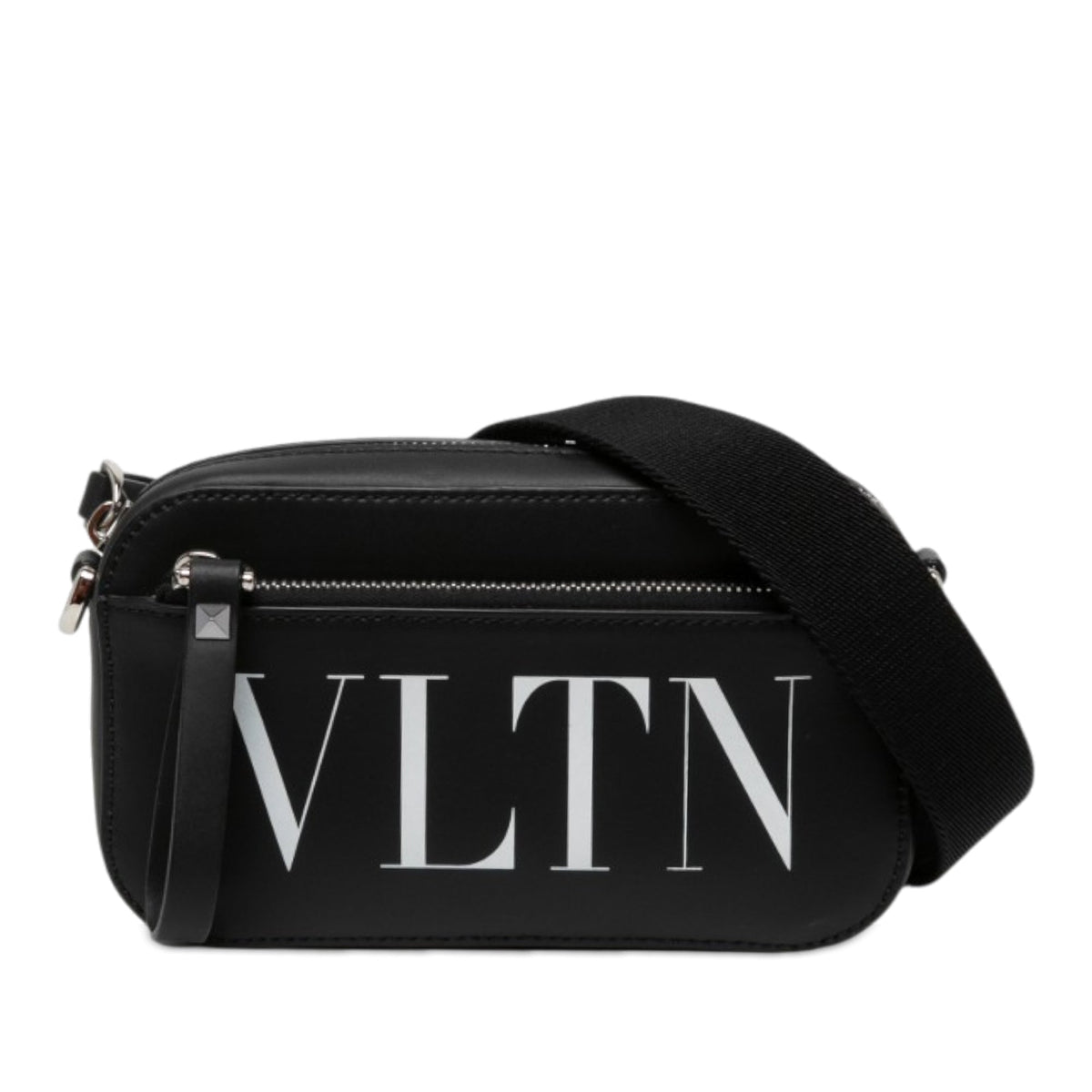 Valentino Leather VLTN Convertible Camera Bag — Black