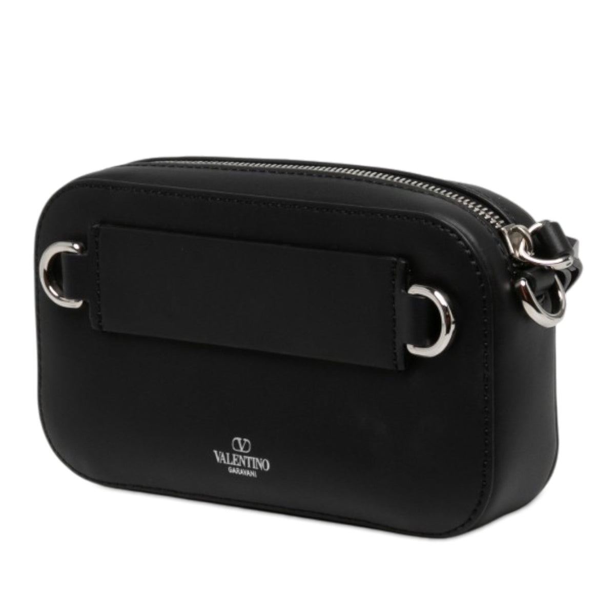 Valentino Leather VLTN Convertible Camera Bag — Black