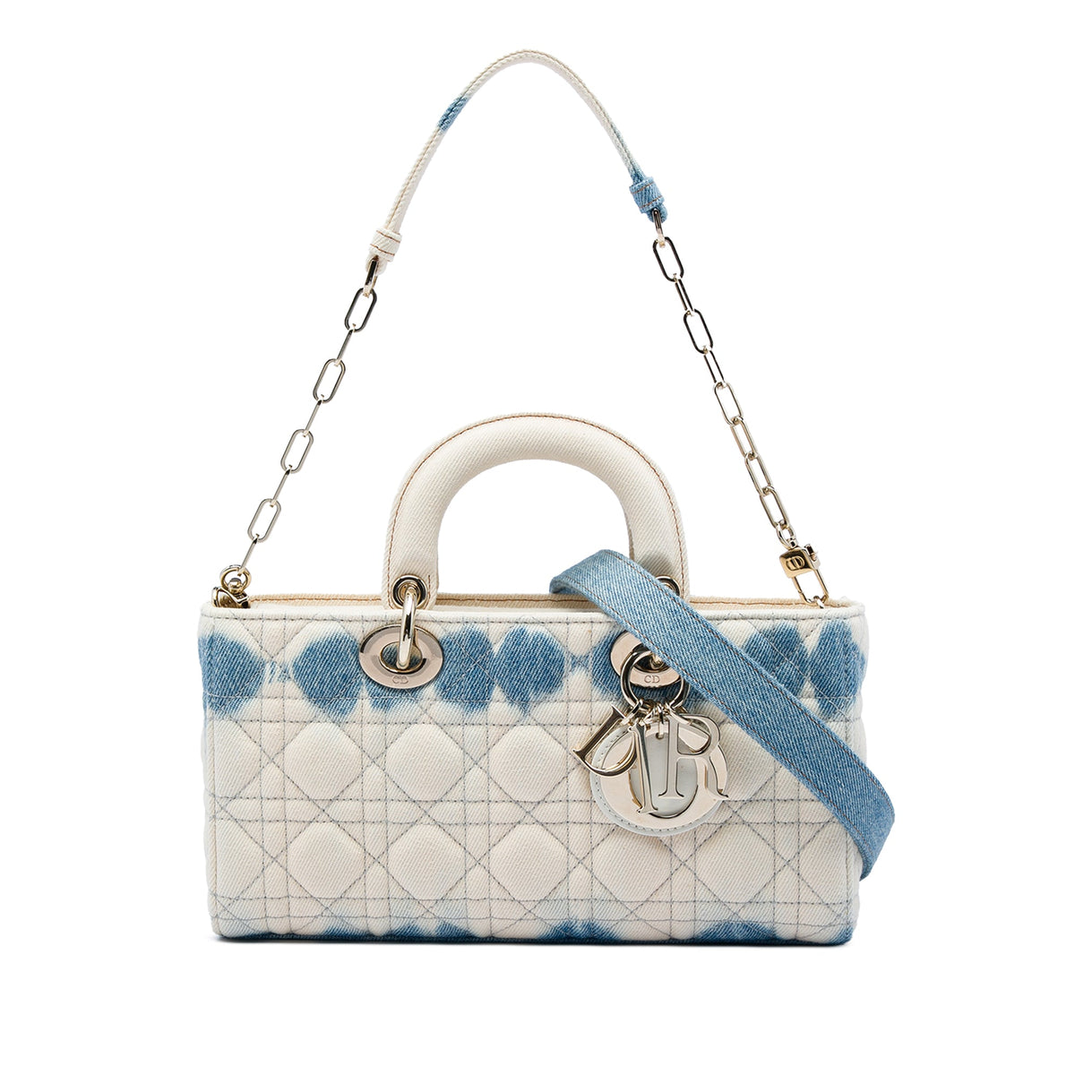 Dior Medium Denim Cannage Tie Dye Lady D Joy