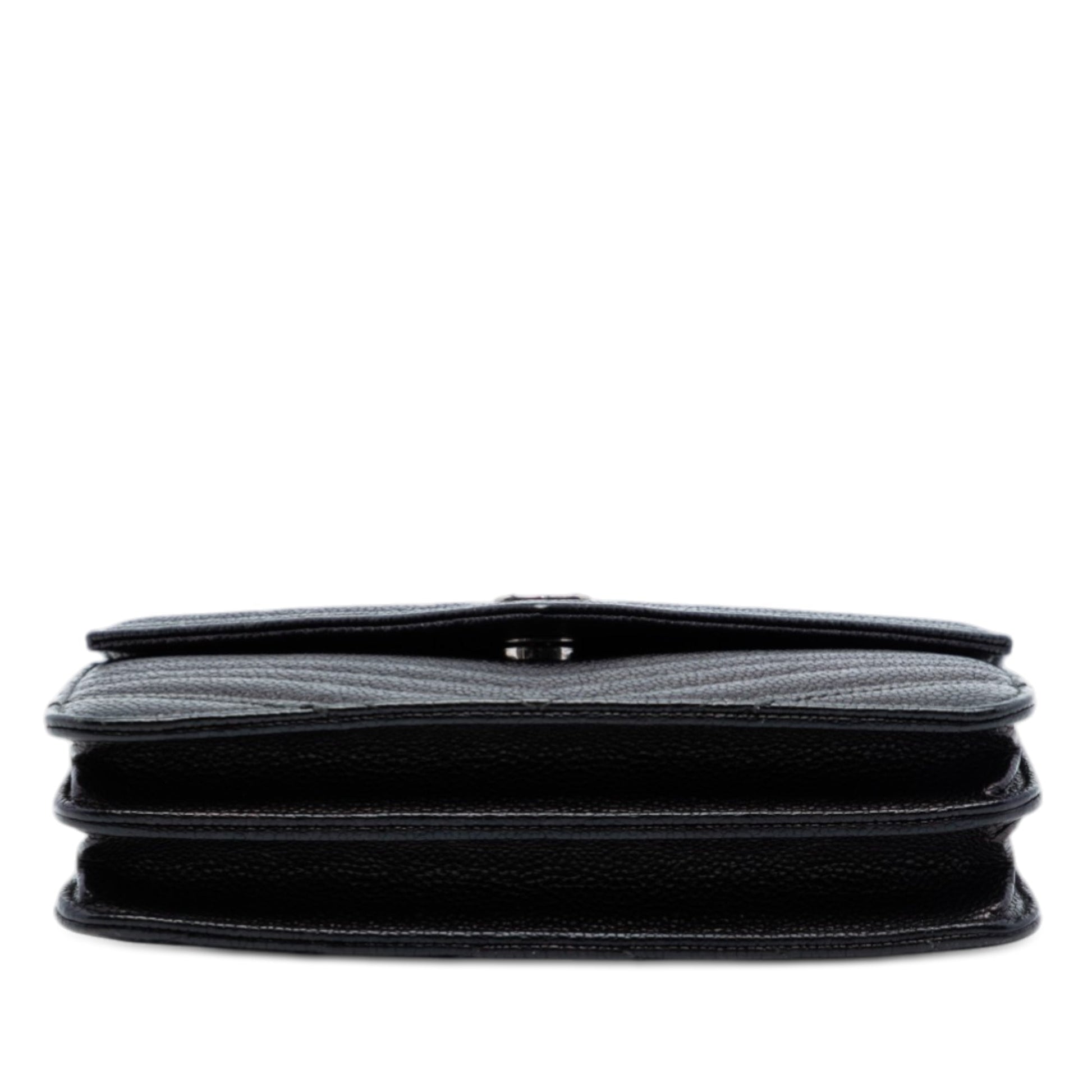 CC Chevron Caviar Square Wallet On Chain