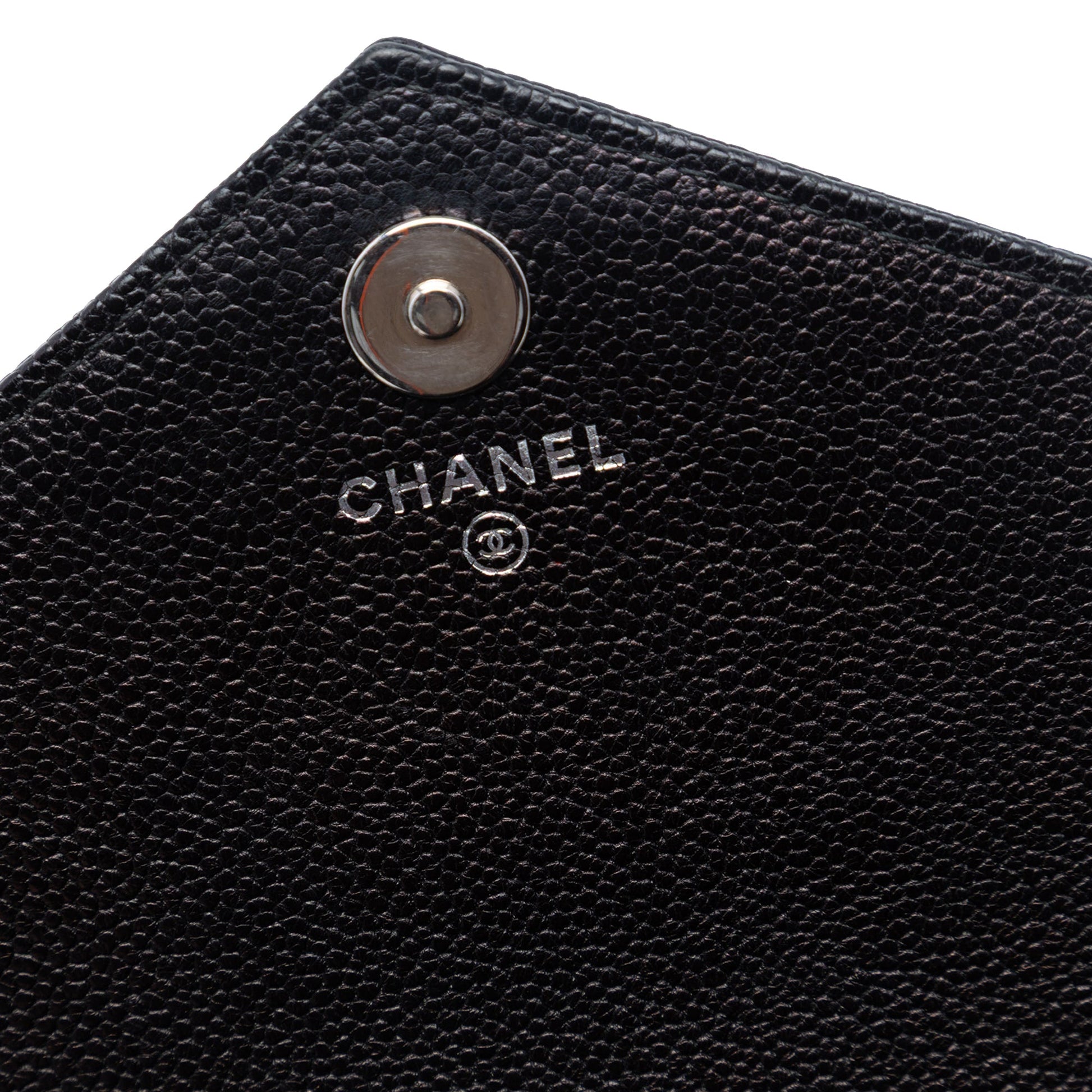 CC Chevron Caviar Square Wallet On Chain