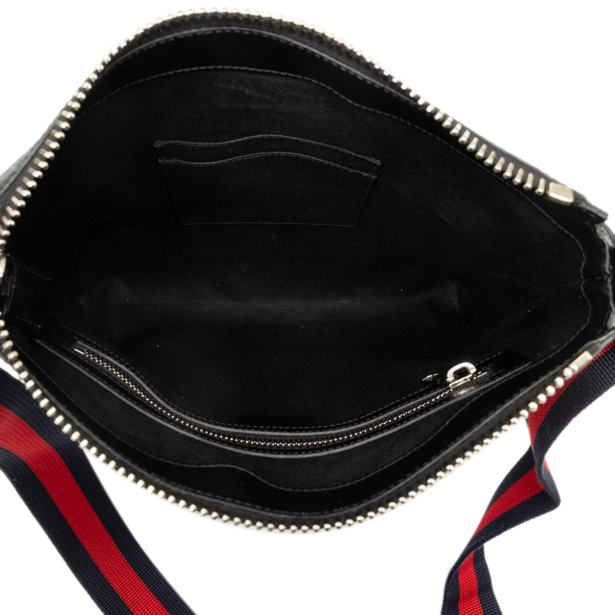 Gucci Medium GG Supreme Web Messenger Bag — Black