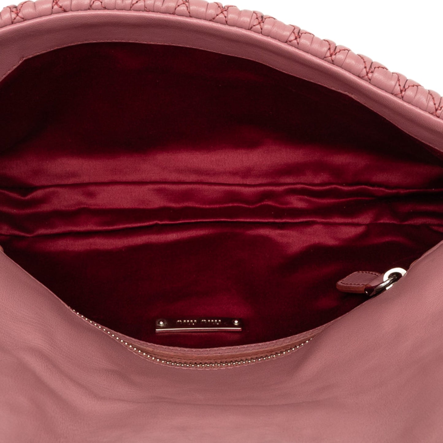 Miu Miu Matelasse Nappa Crystal Chain Satchel