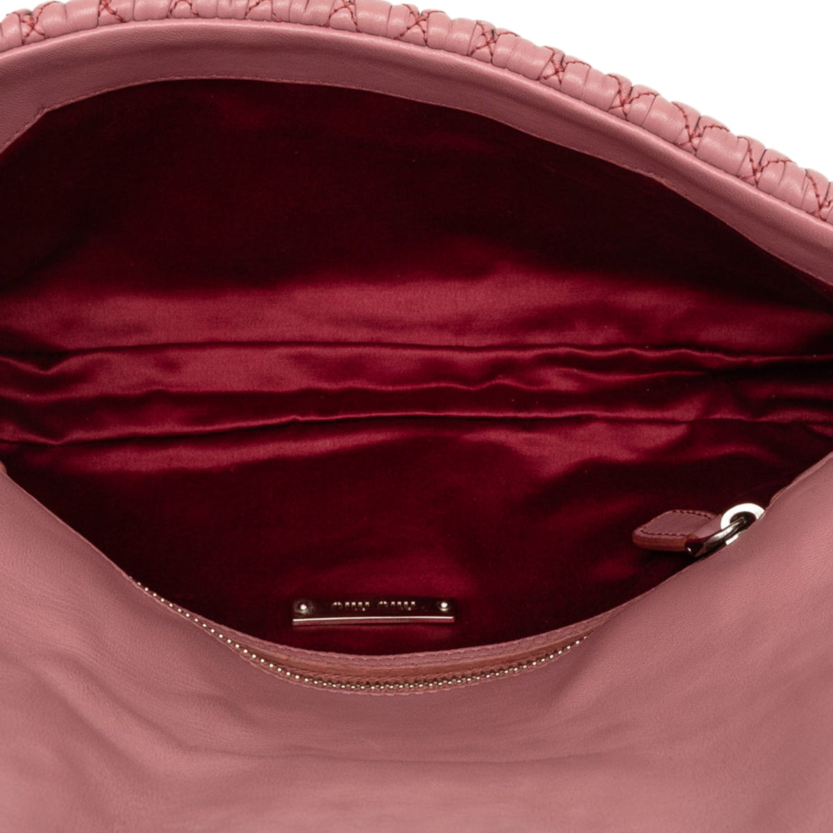 Miu Miu Matelasse Nappa Crystal Chain Satchel