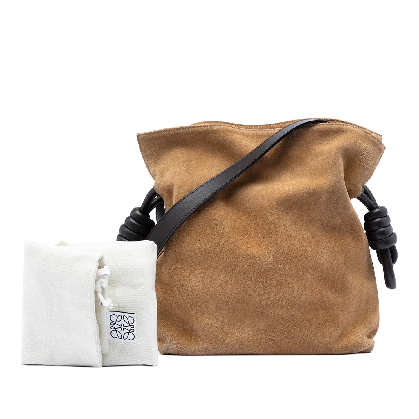 LOEWE Suede Flamenco Knot Crossbody