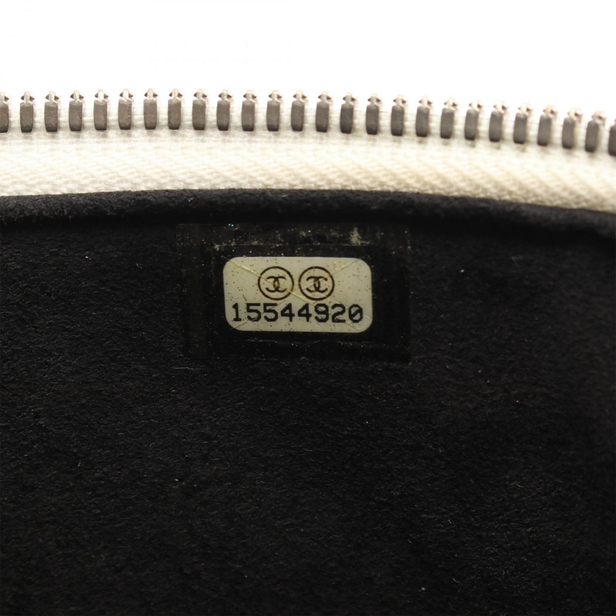 Chanel CC Quilted Lambskin Vanity Case — White