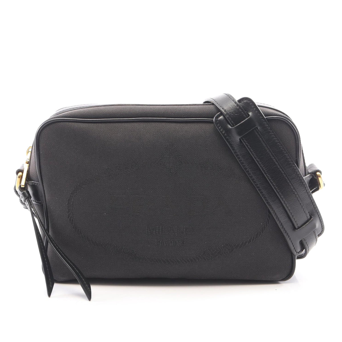 Prada Canapa Logo Camera Bag — Black