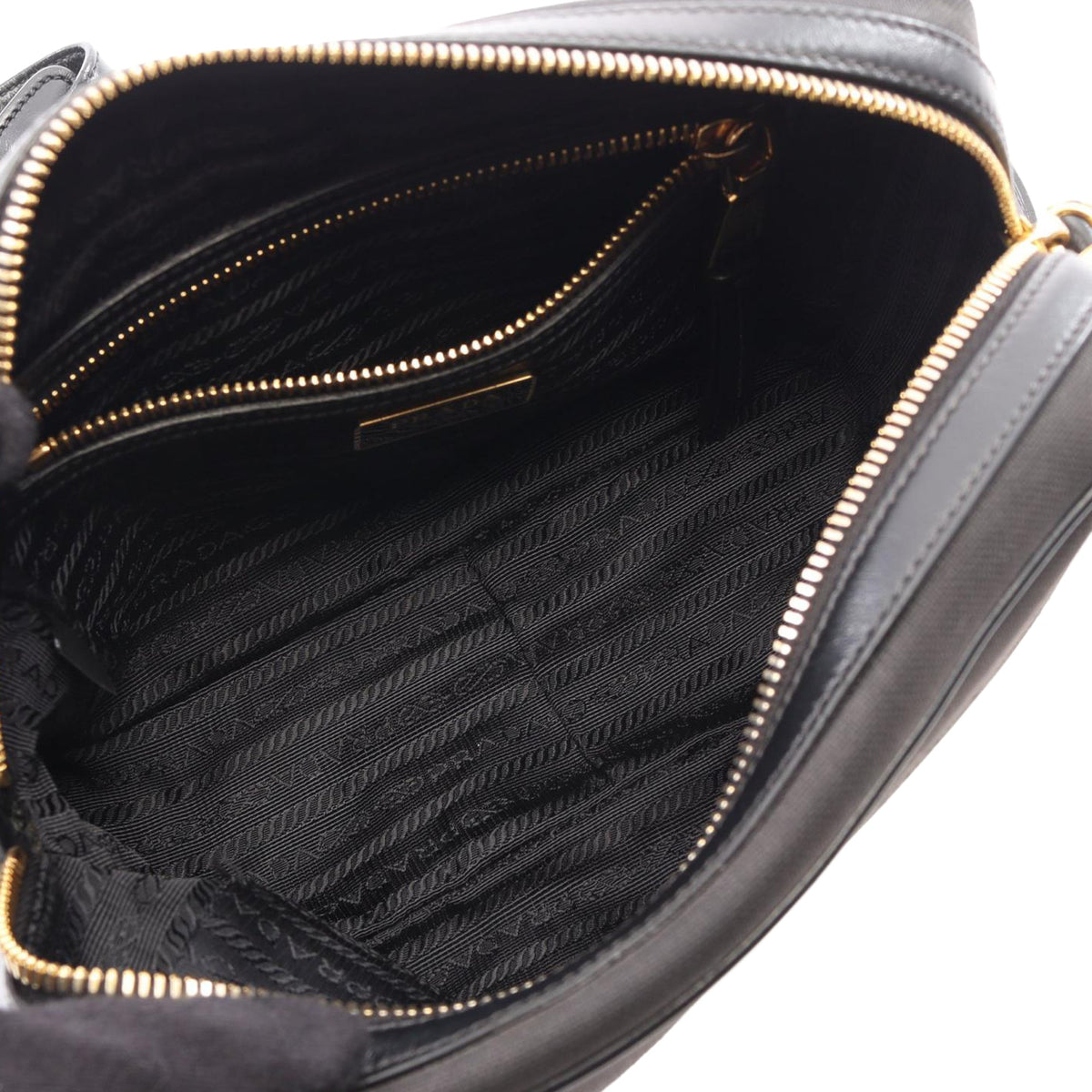 Prada Canapa Logo Camera Bag — Black