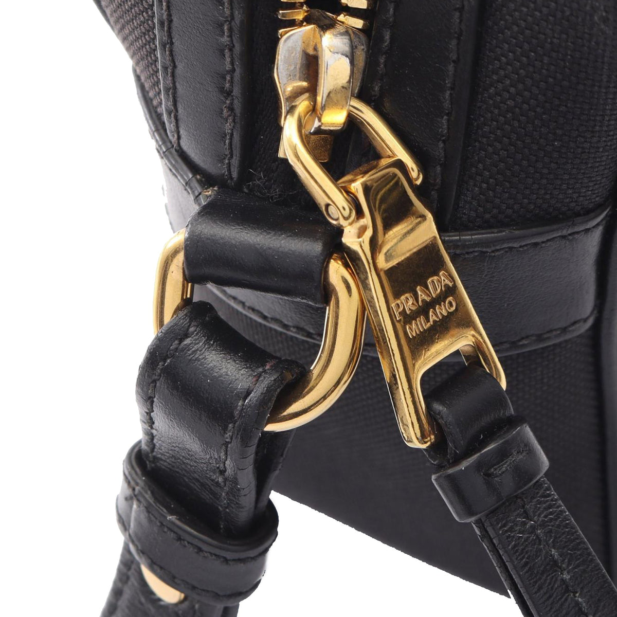 Prada Canapa Logo Camera Bag — Black