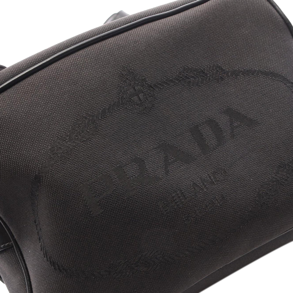 Prada Canapa Logo Camera Bag — Black