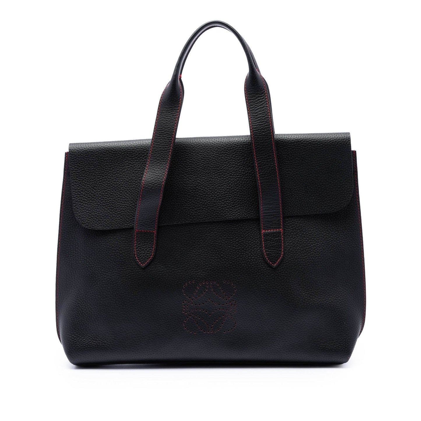 LOEWE Grained Calfskin Anagram Briefcase