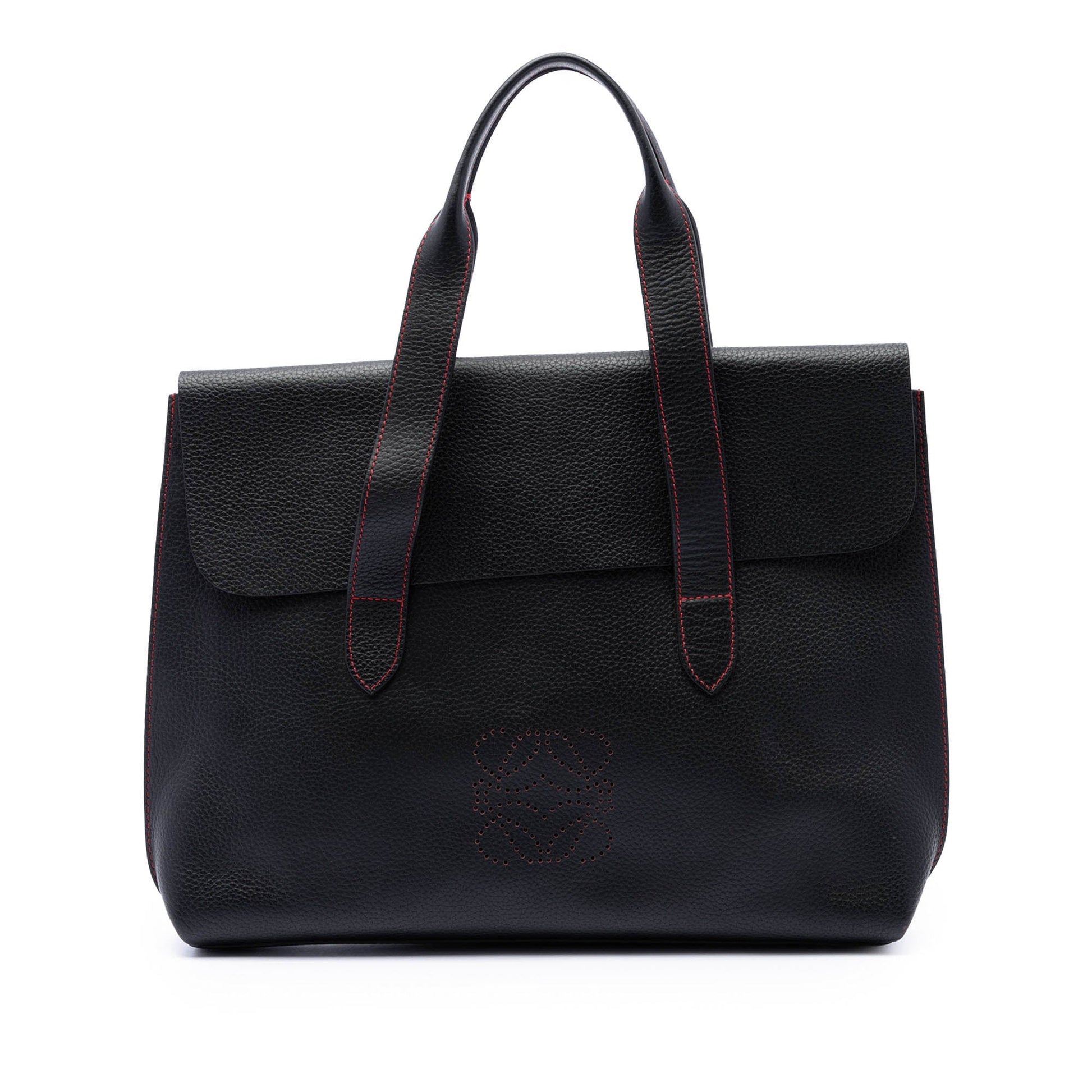LOEWE Grained Calfskin Anagram Briefcase
