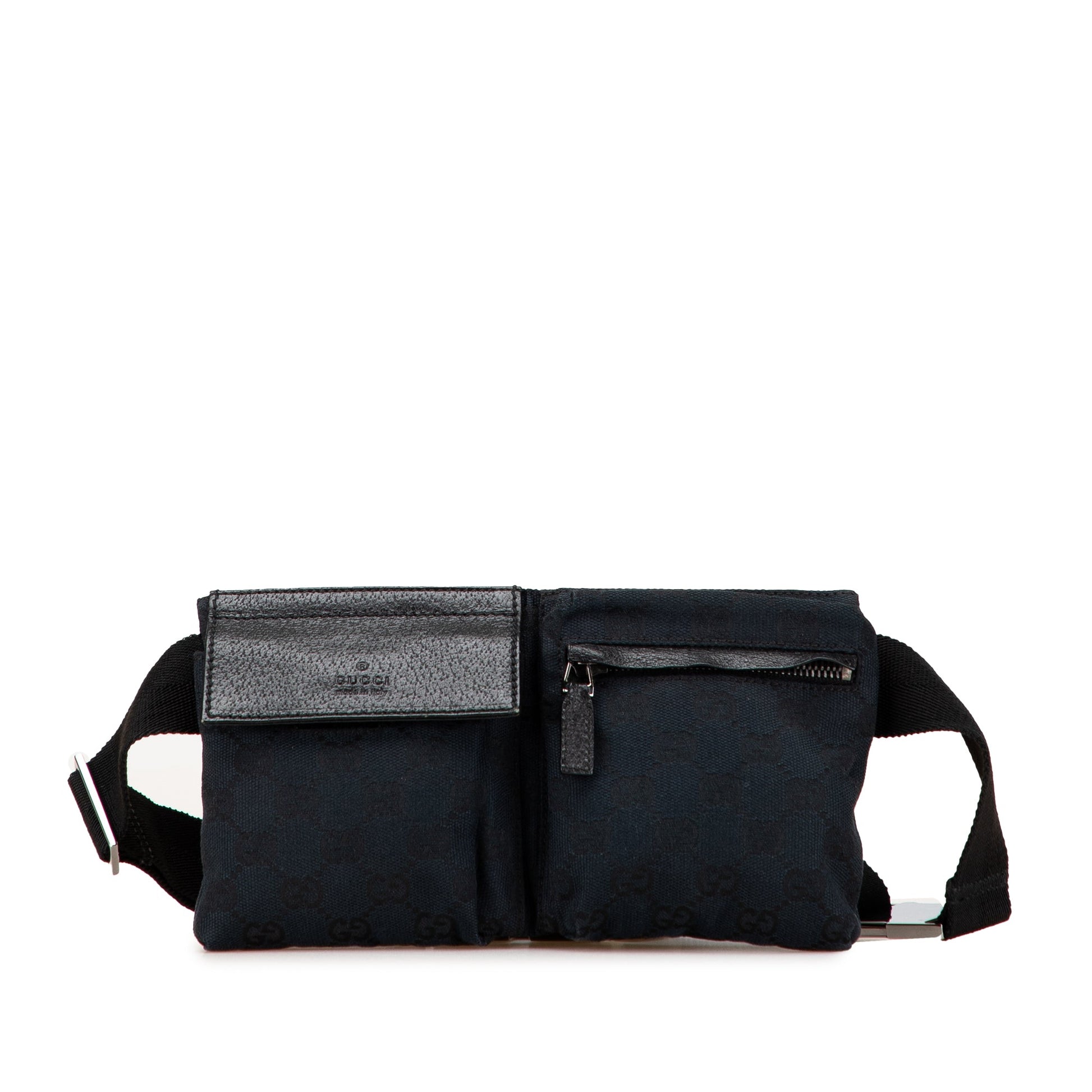 Gucci GG Canvas Double Pocket Belt Bag