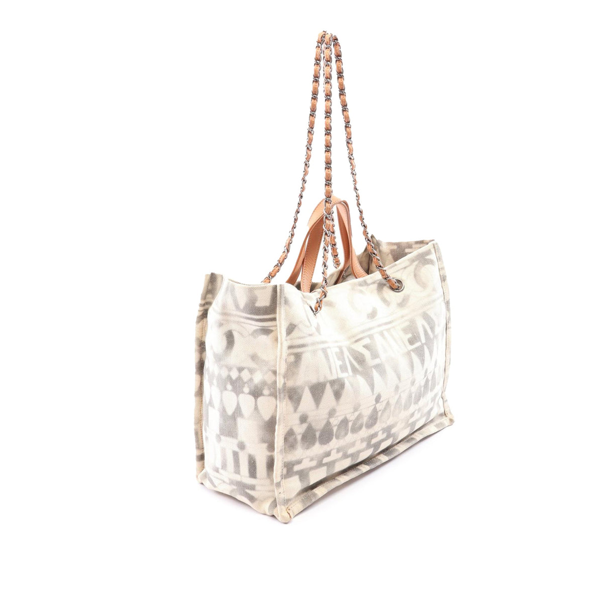 Chanel Medium Iliad Shopping Tote — White