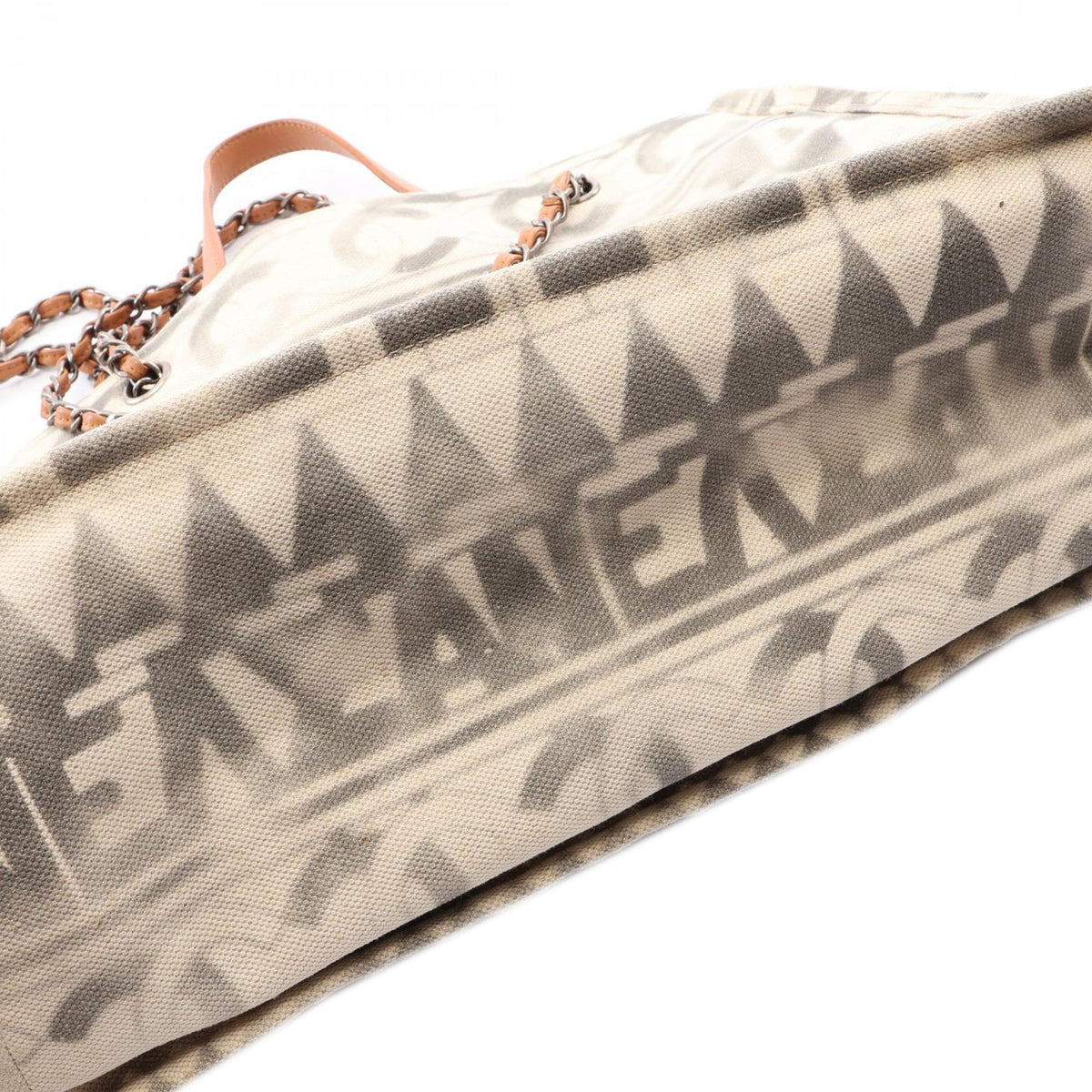 Chanel Medium Iliad Shopping Tote — White