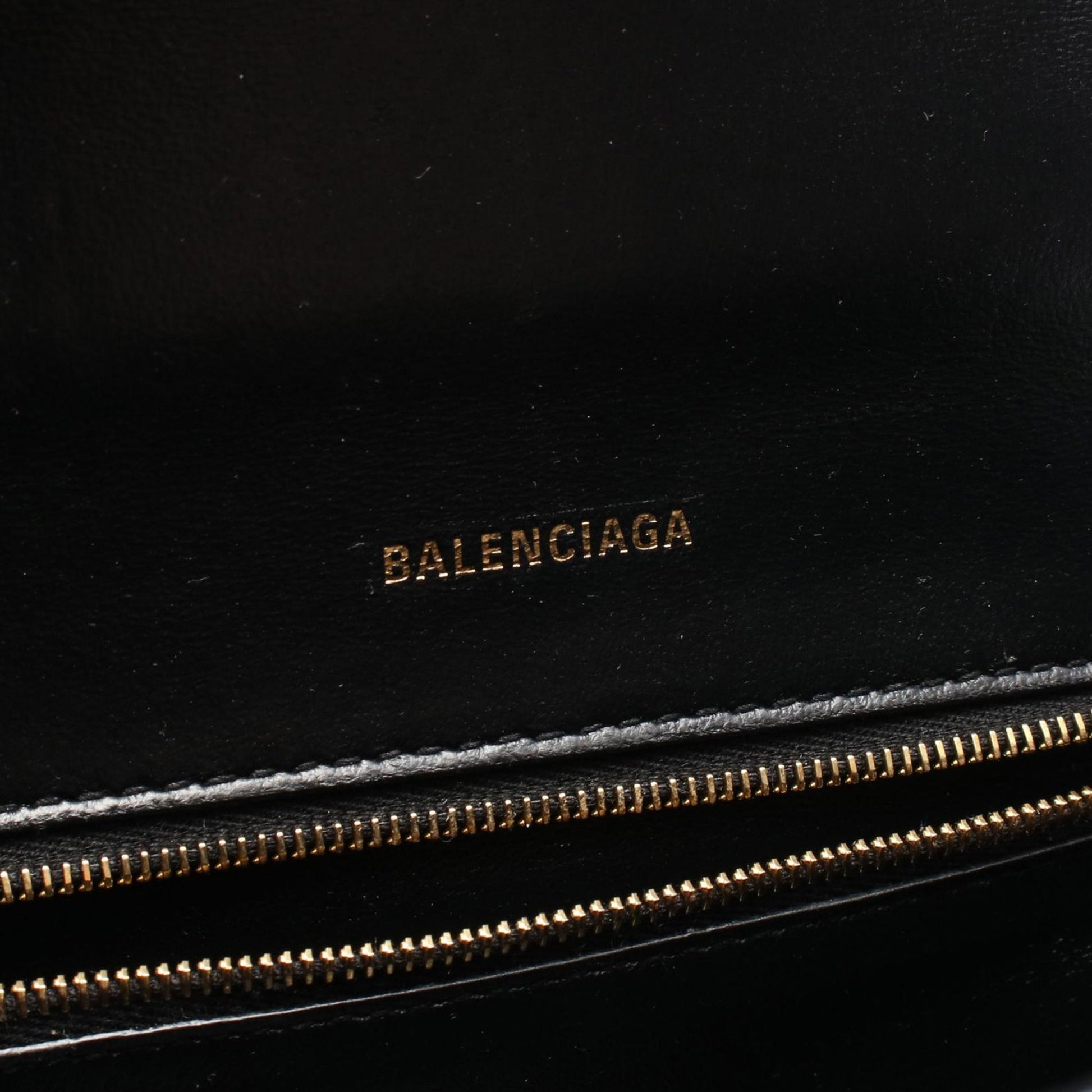 Balenciaga Small Croc Embossed Leather Hourglass Top Handle Bag