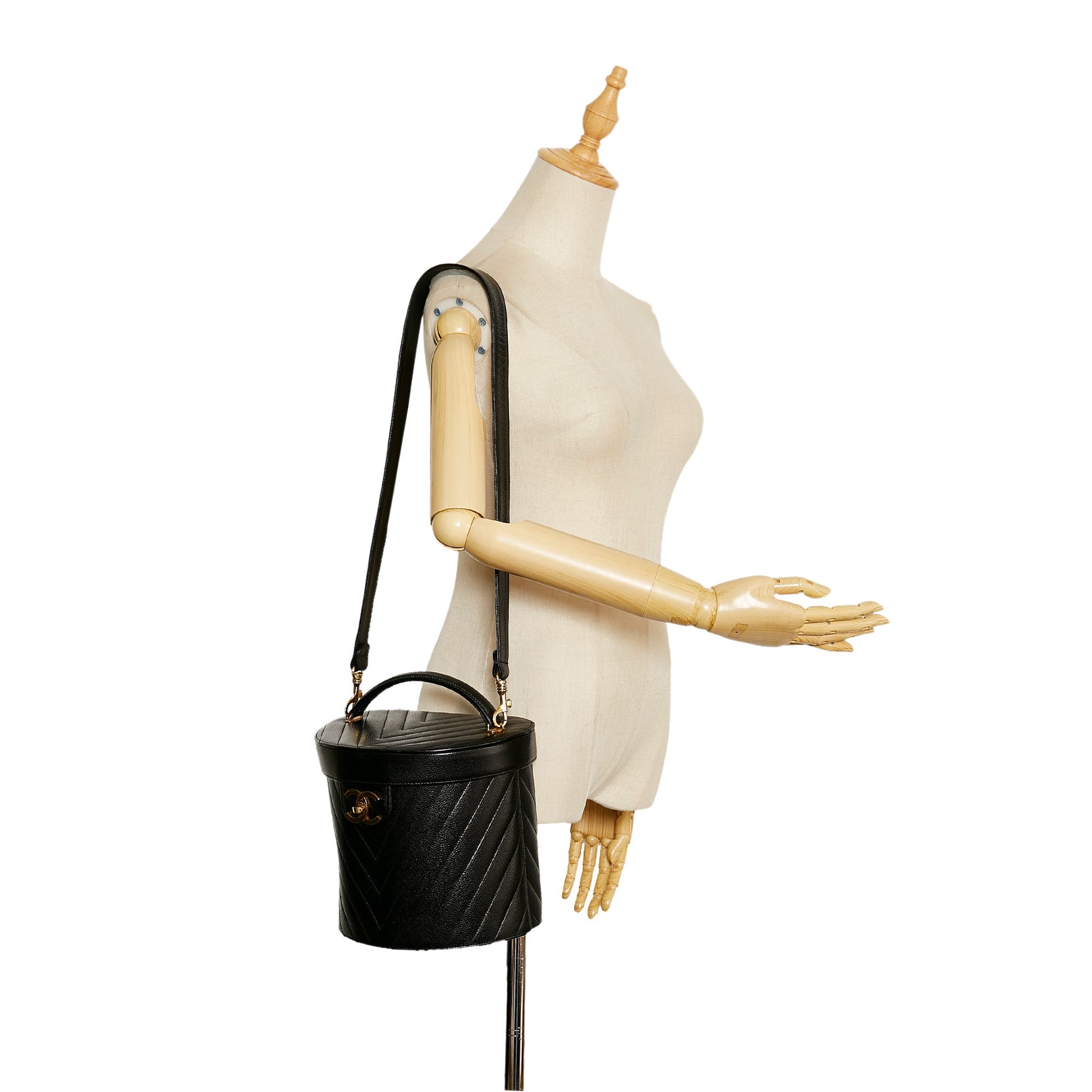 Chanel CC Caviar Leather Vanity Bag