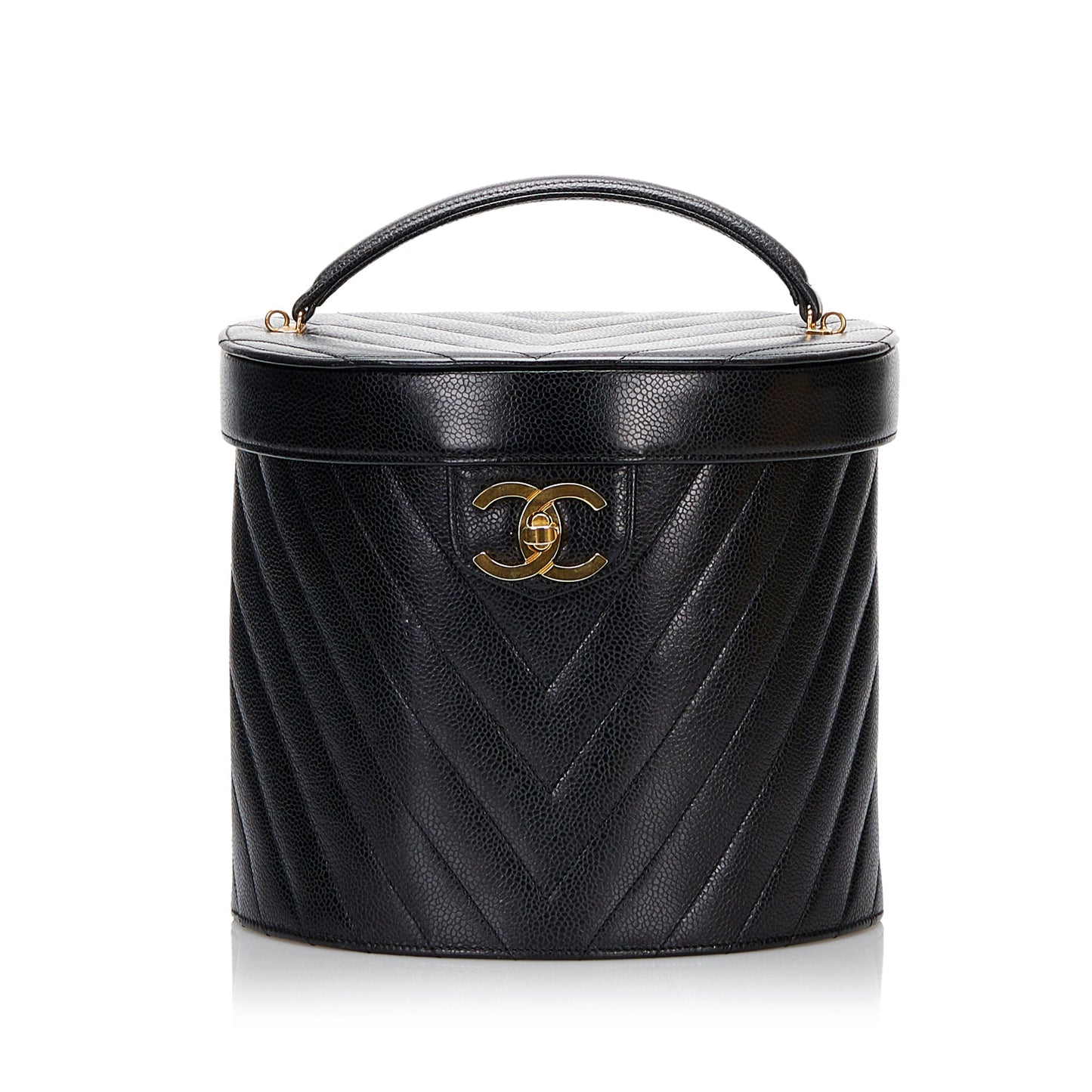 Chanel CC Caviar Leather Vanity Bag