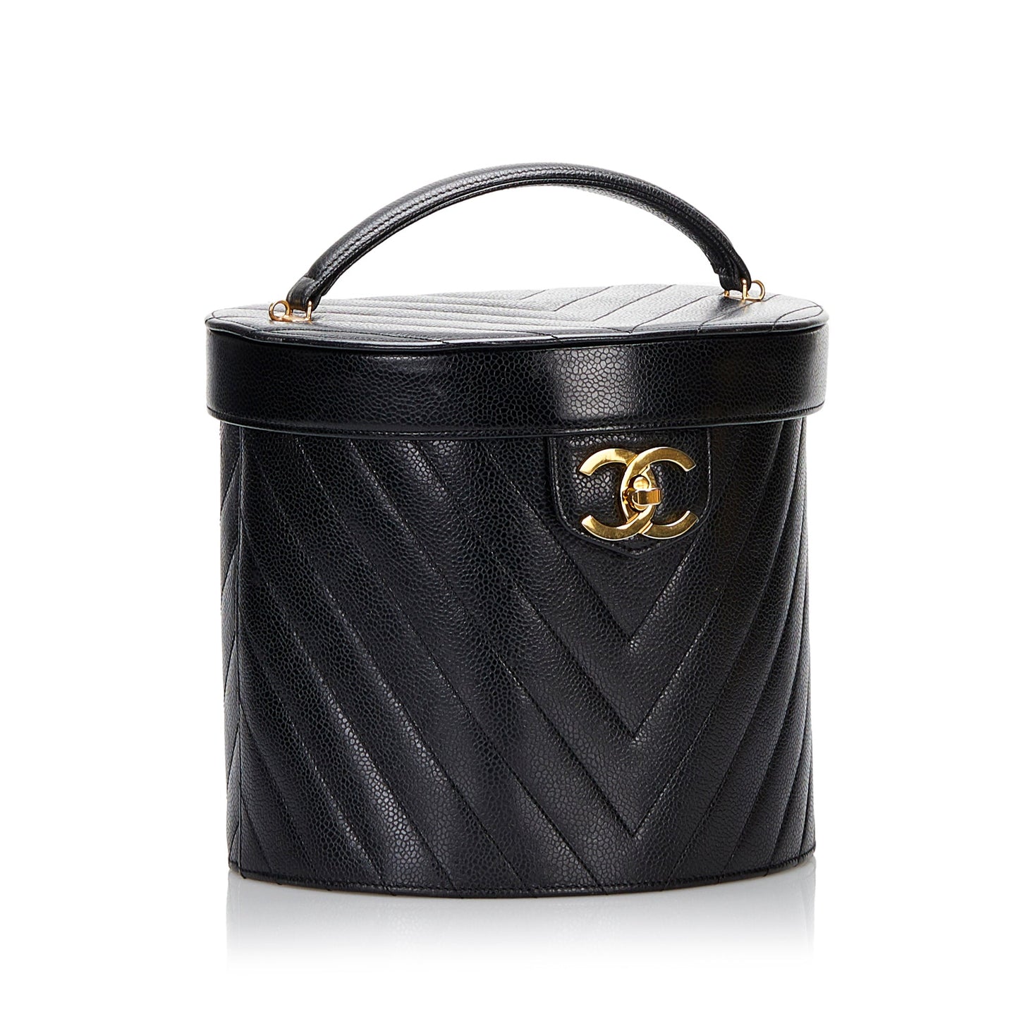 Chanel CC Caviar Leather Vanity Bag