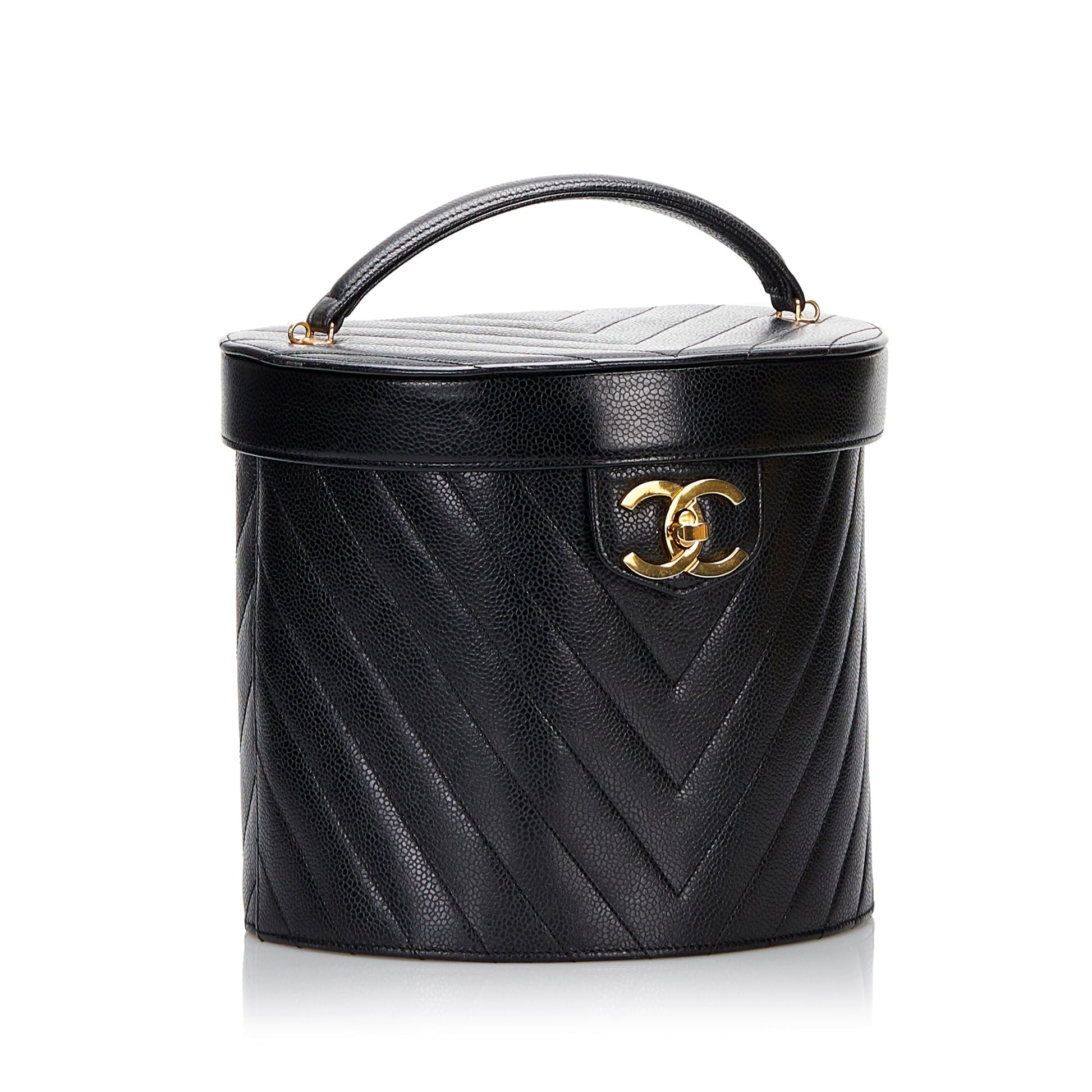 Chanel CC Caviar Leather Vanity Bag