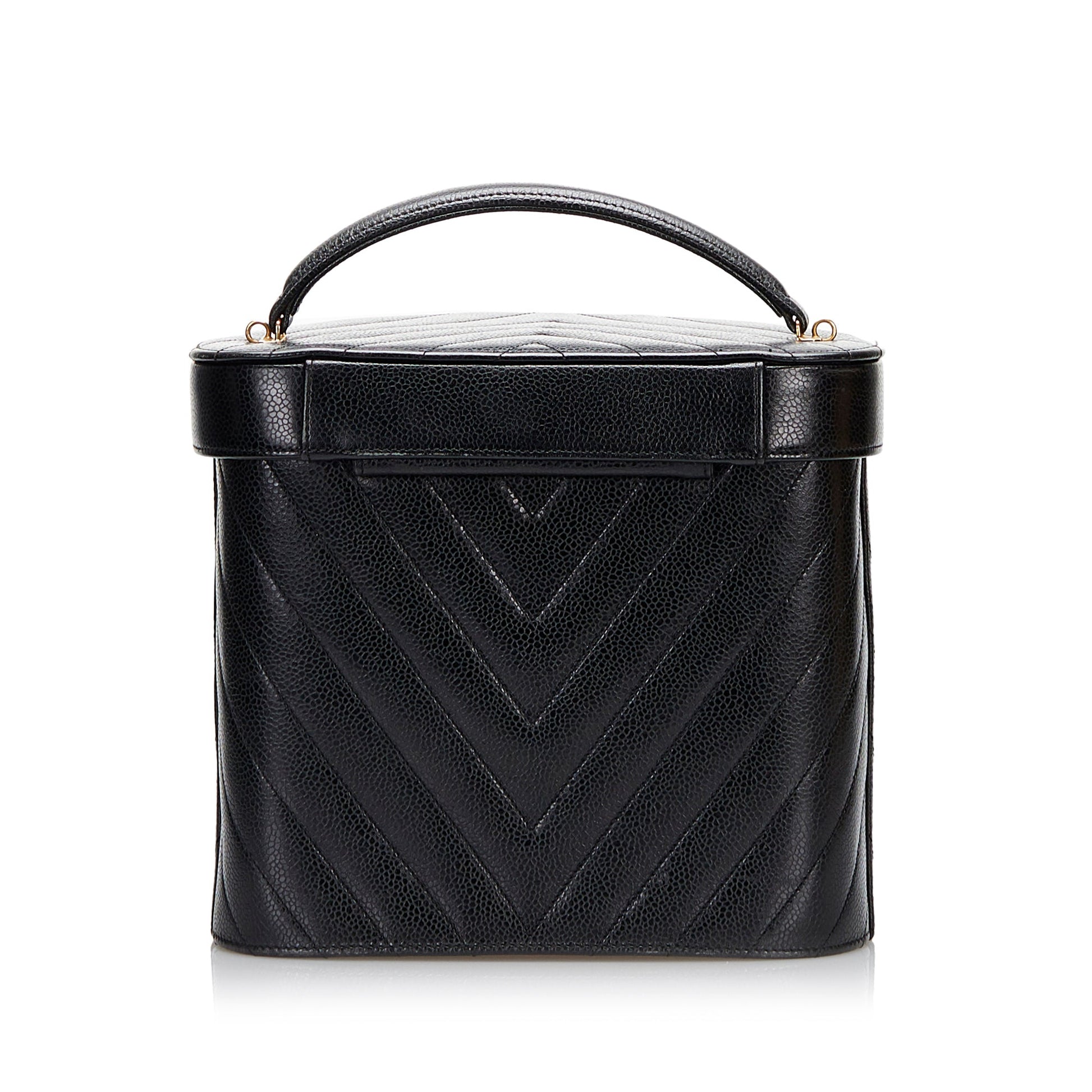 Chanel CC Caviar Leather Vanity Bag