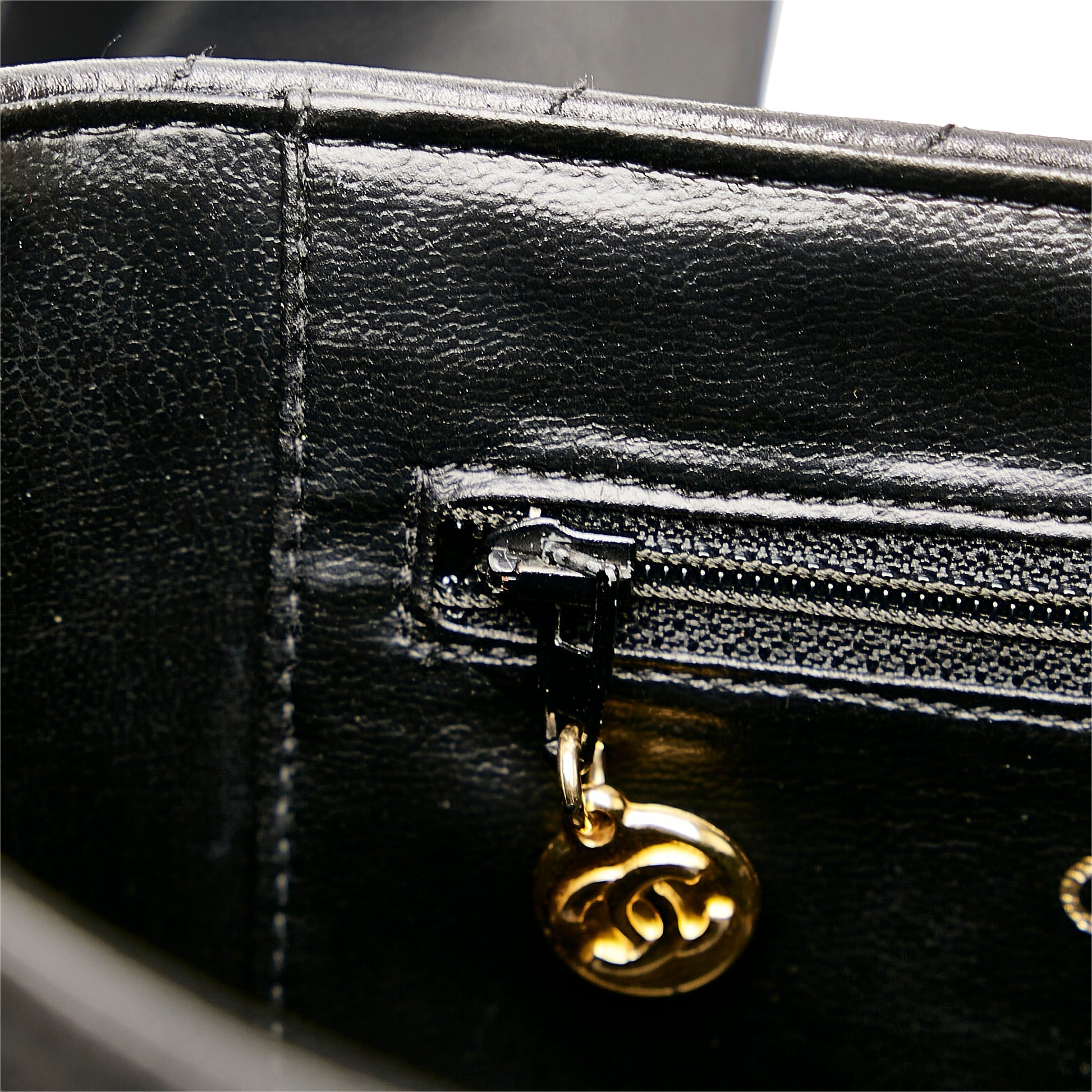 Chanel CC Caviar Leather Vanity Bag